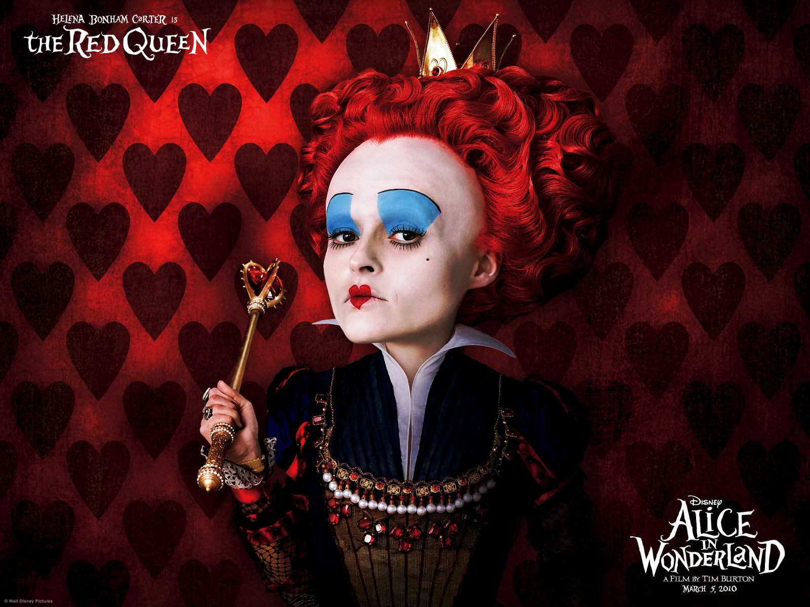 The Red Queen from Alice in Wonderland HD Wallpaper
