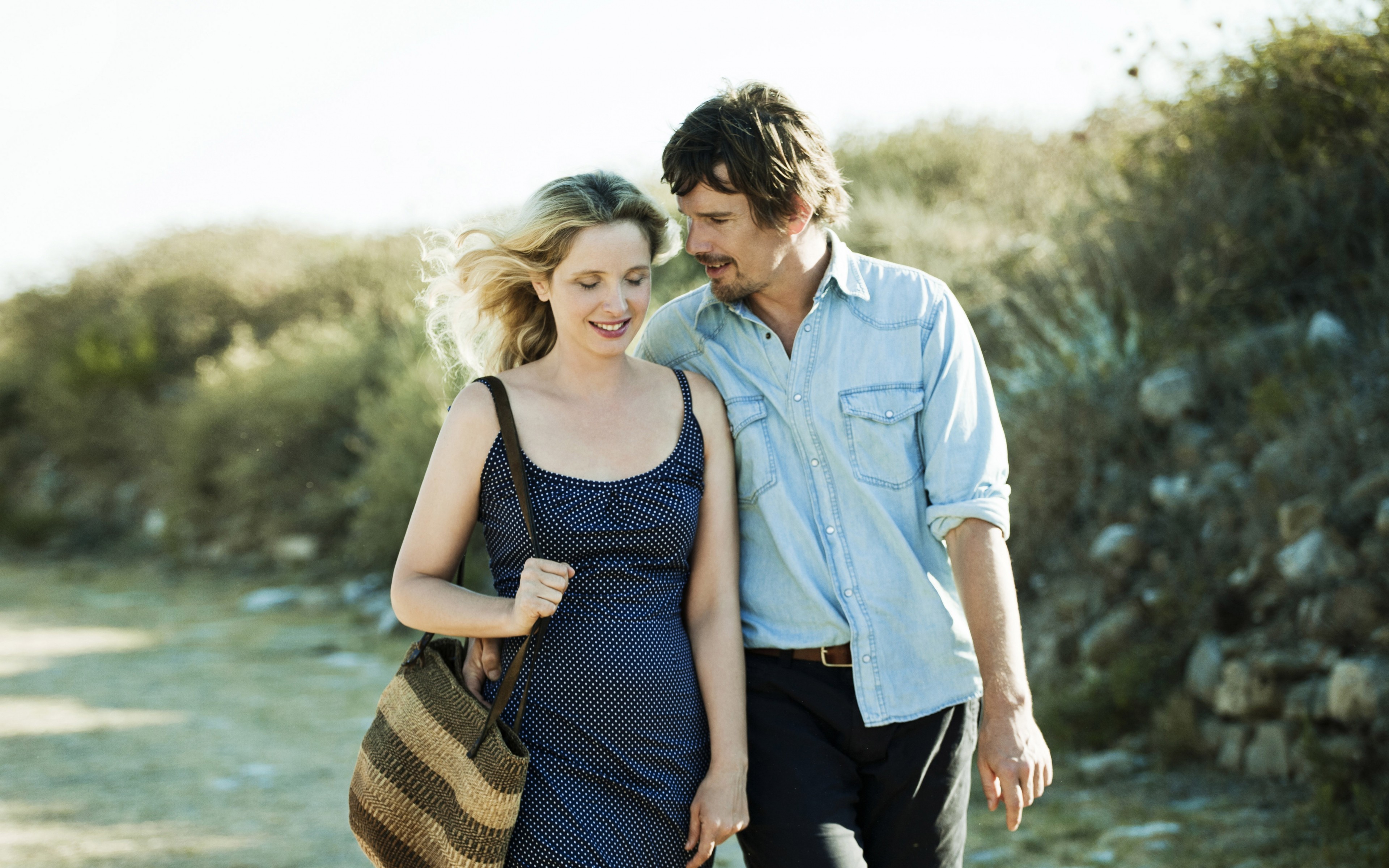 Ethan Hawke and Julie Delpy walking HD Wallpaper