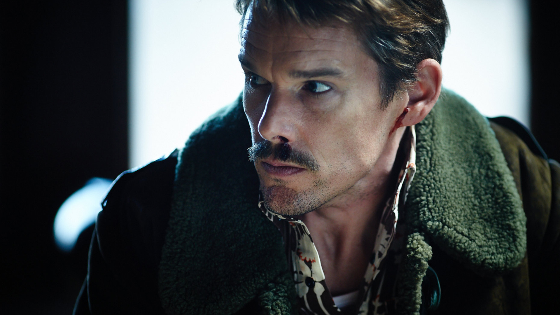Ethan Hawke in a green coat HD Wallpaper