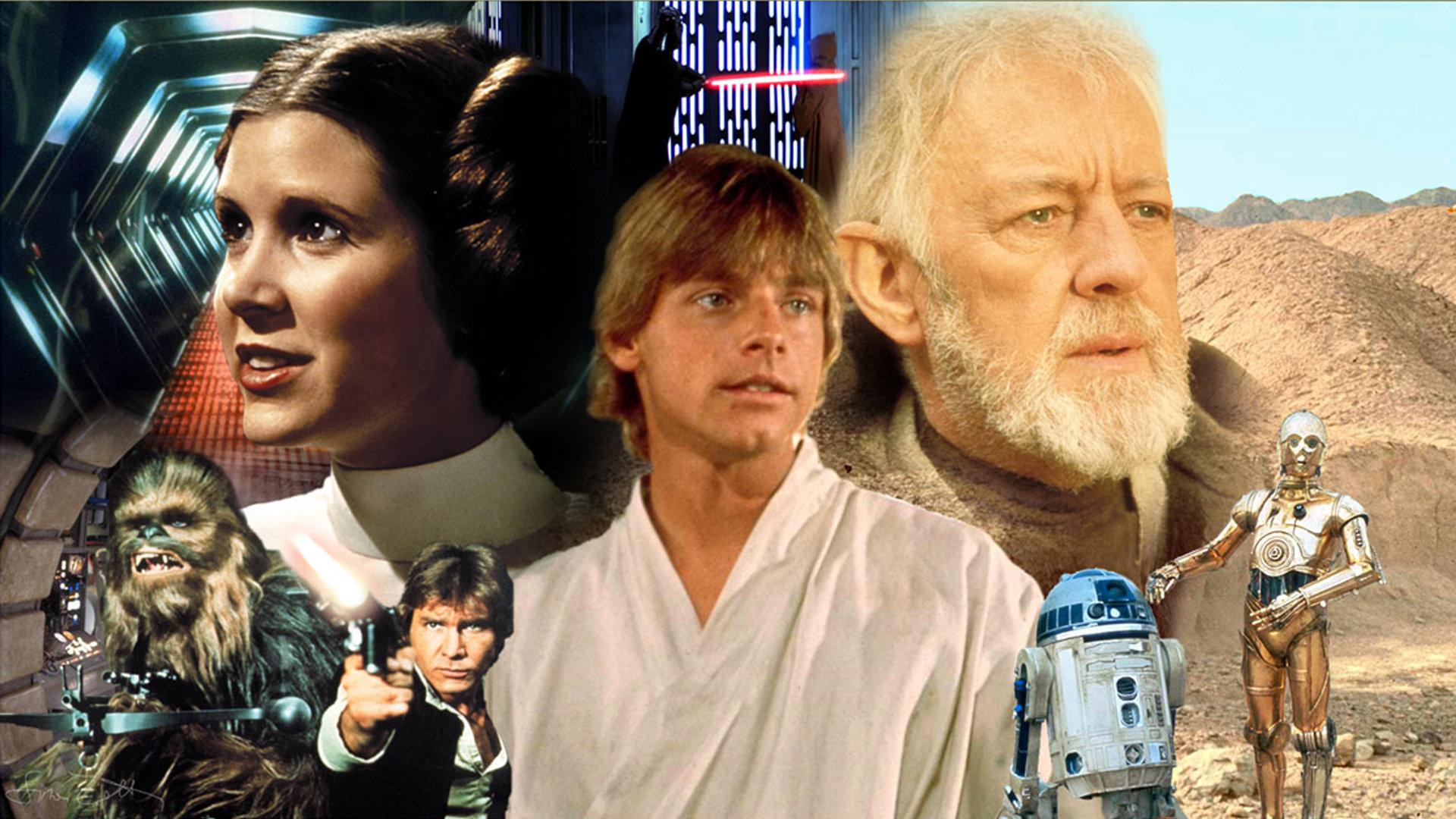 Star Wars characters collage HD Wallpaper