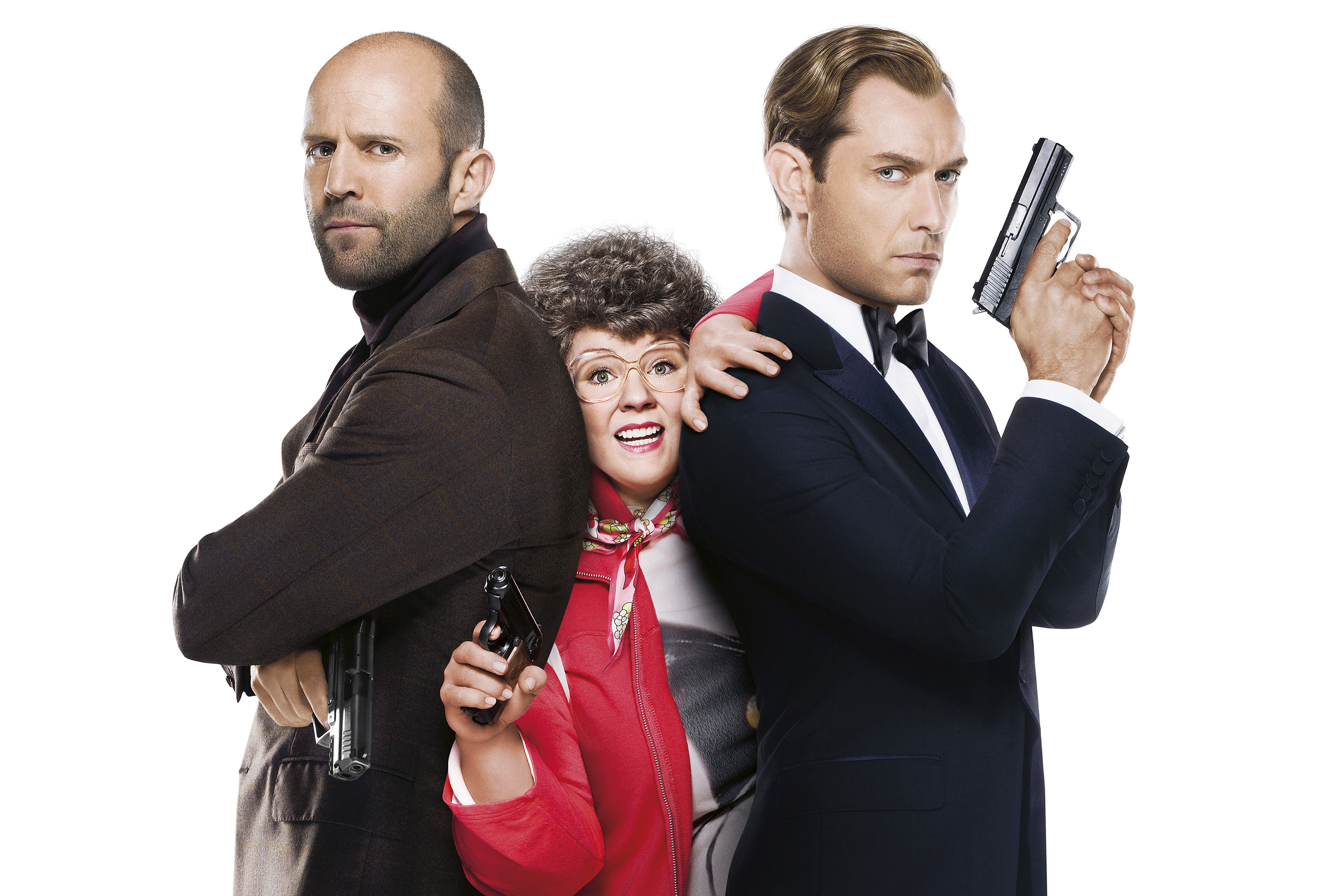 Jason Statham, Jude Law, and Melissa McCarthy in Spy HD Wallpaper