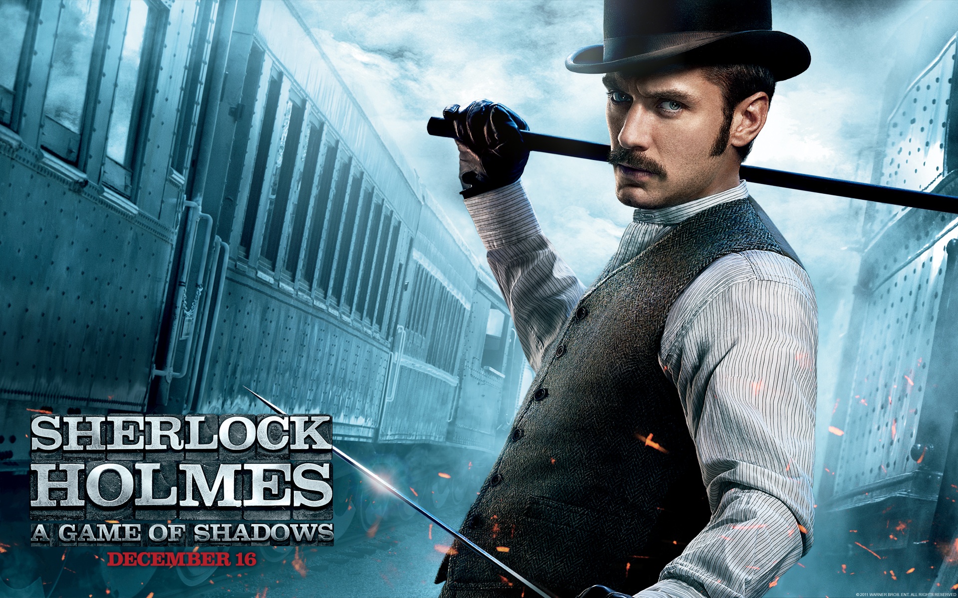Jude Law as Watson in Sherlock Holmes A Game of Shadows HD Wallpaper