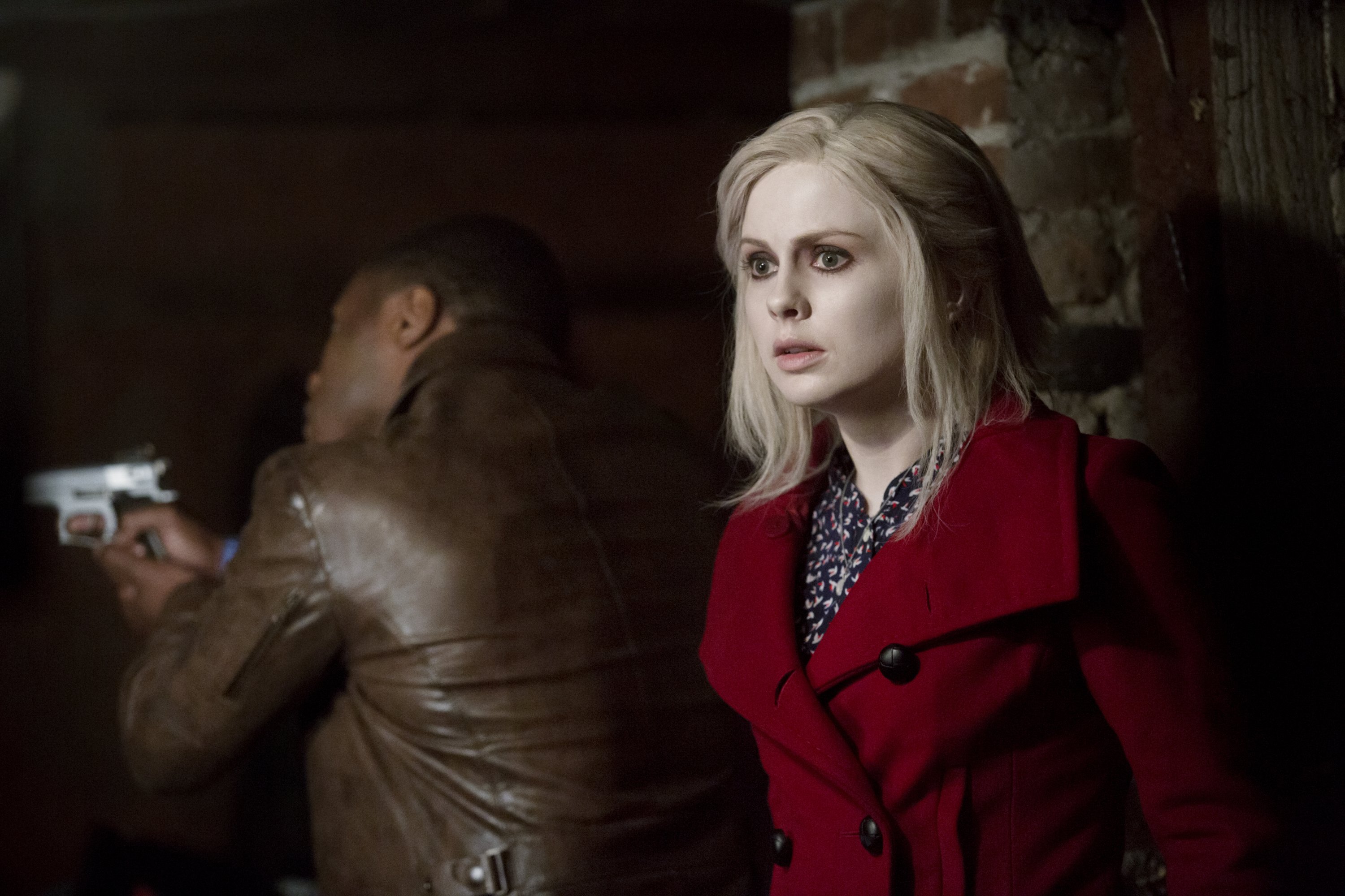 Rose McIver with a man holding a gun HD Wallpaper