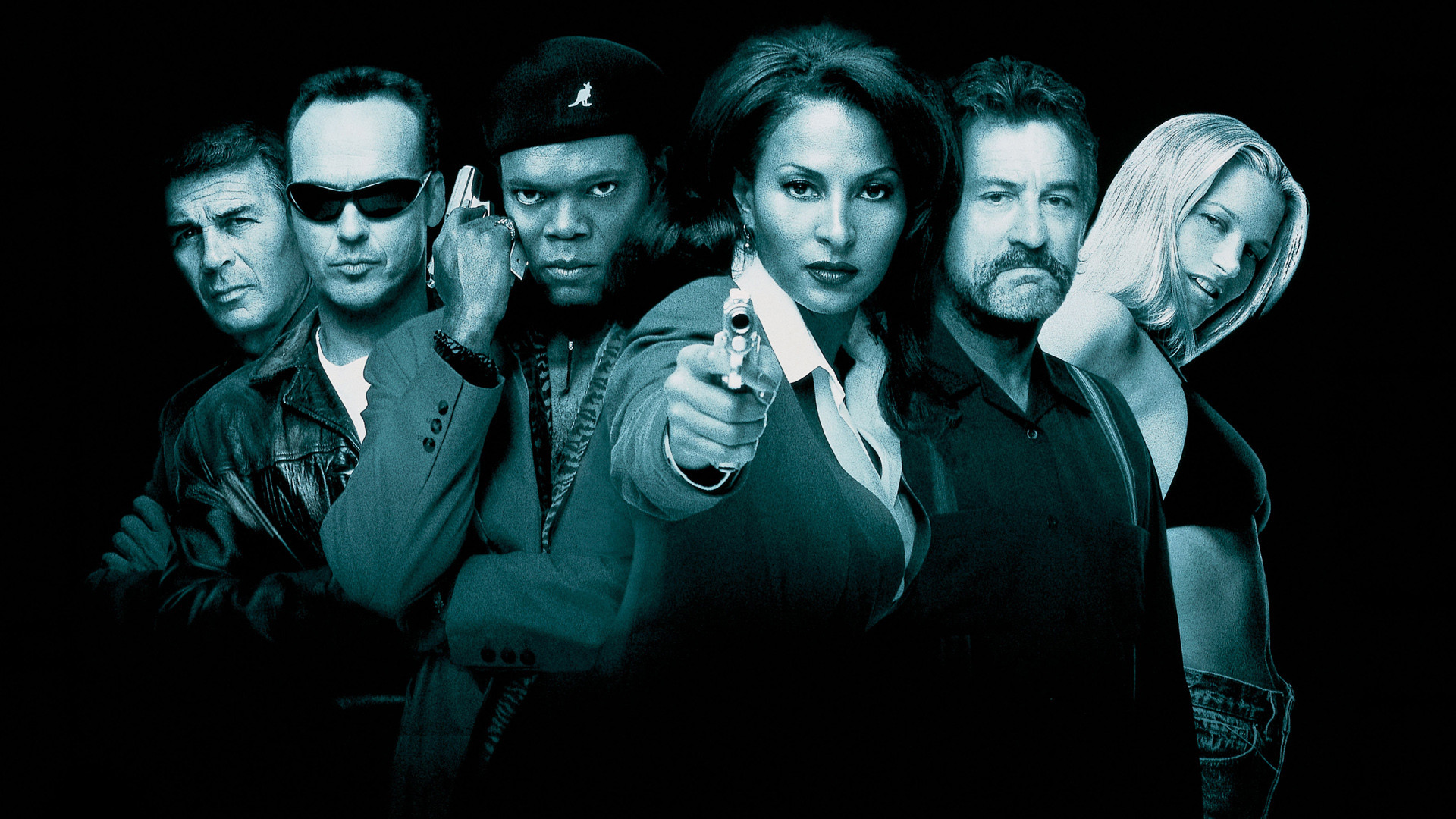 Robert De Niro and cast from Jackie Brown HD Wallpaper