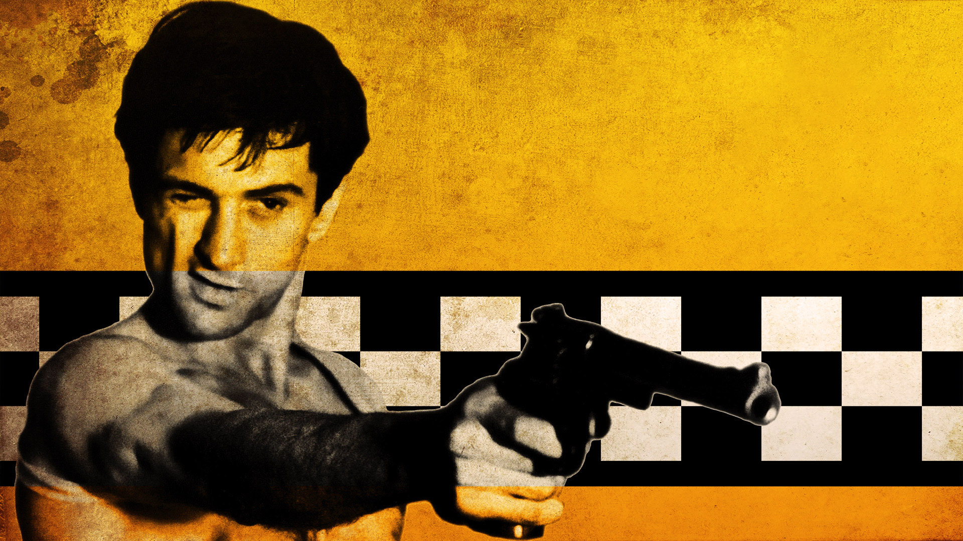 Travis Bickle from Taxi Driver holding a gun HD Wallpaper