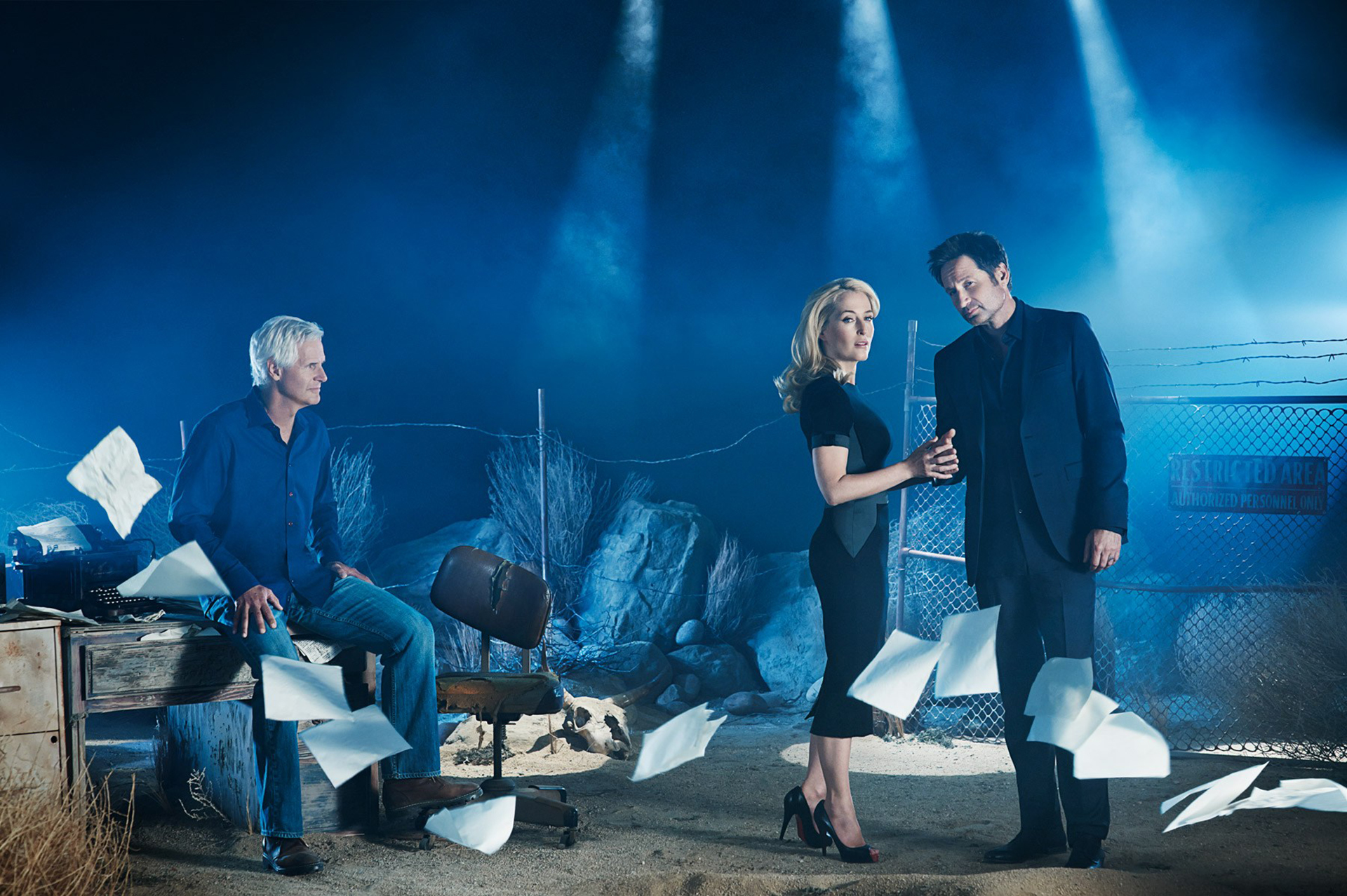 David Duchovny and Gillian Anderson in The X-Files HD Wallpaper