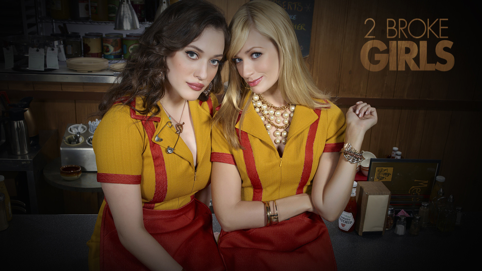 2 Broke Girls Kat Dennings HD Wallpaper