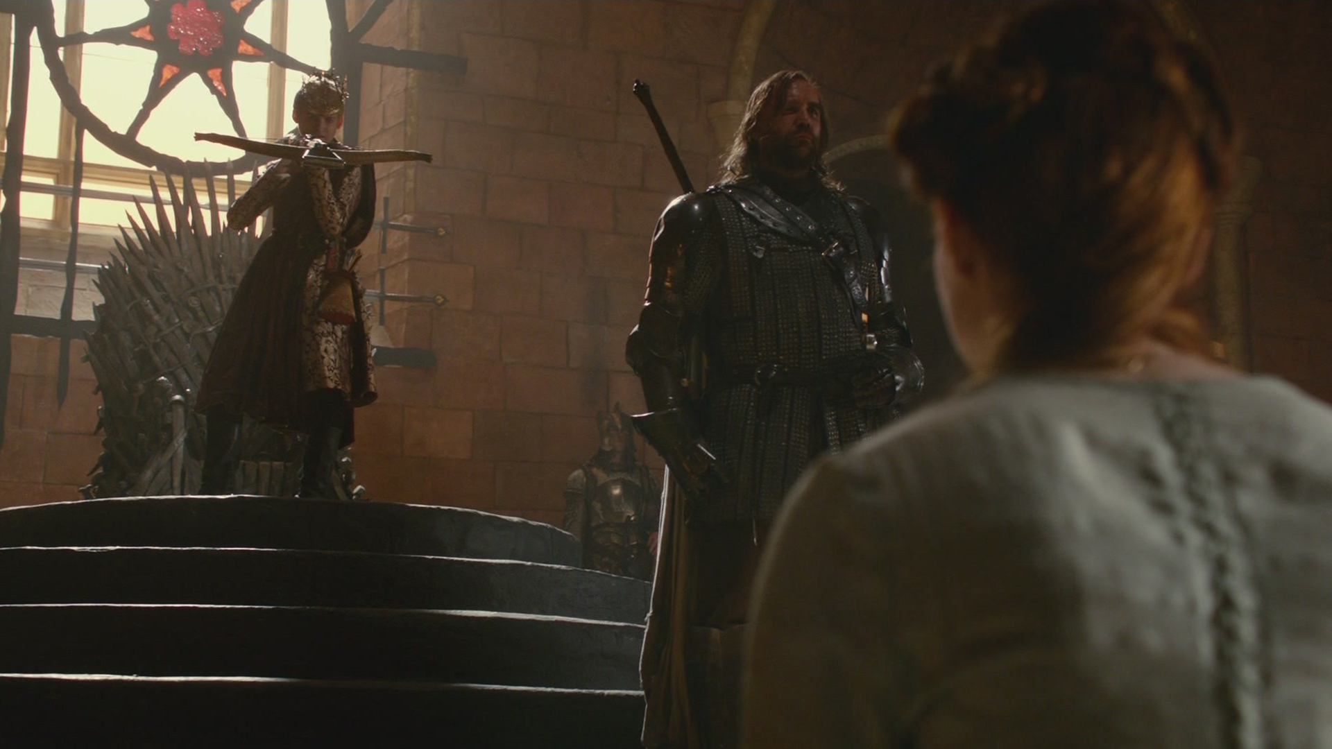 Joffrey Baratheon from Game of Thrones on the Iron Throne HD Wallpaper