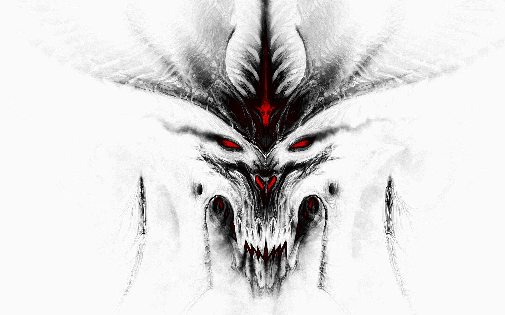 Diablo Demon Face HD Wallpaper