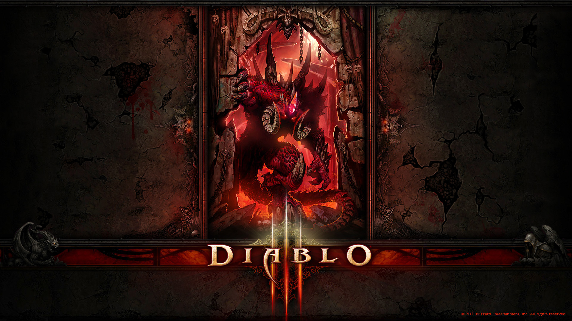 Diablo III game art with demon HD Wallpaper