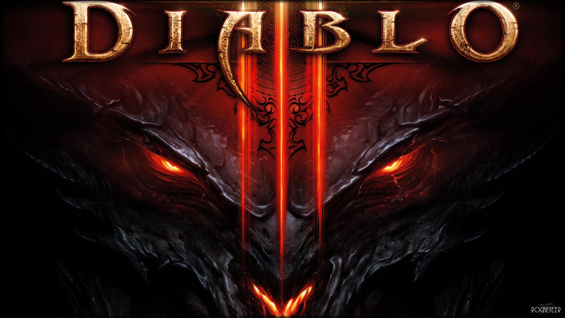 Diablo III Game Logo and Artwork HD Wallpaper