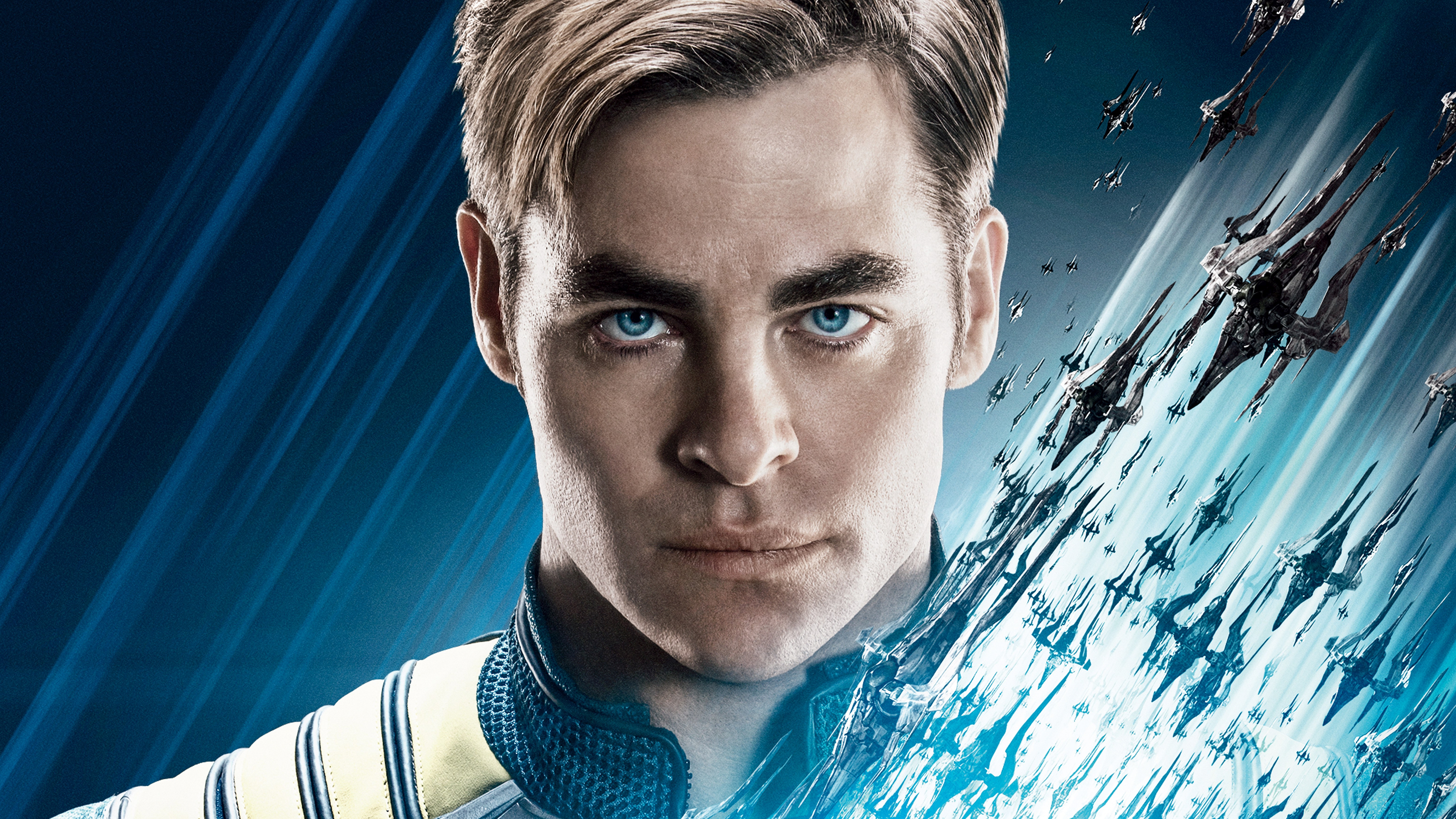 Chris Pine as Captain Kirk in Star Trek HD Wallpaper