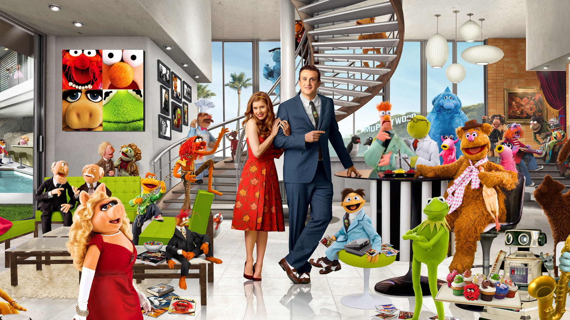 The Muppets with Jason Segel and Amy Adams HD Wallpaper