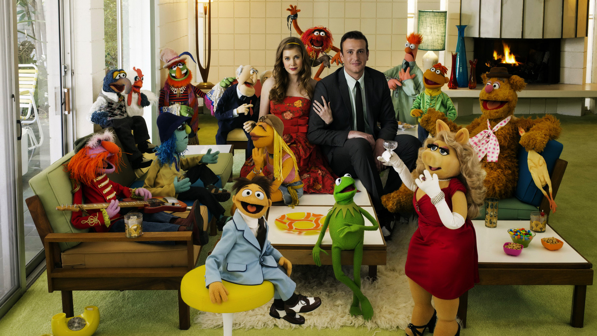 The Muppets with Jason Segel and Amy Adams HD Wallpaper