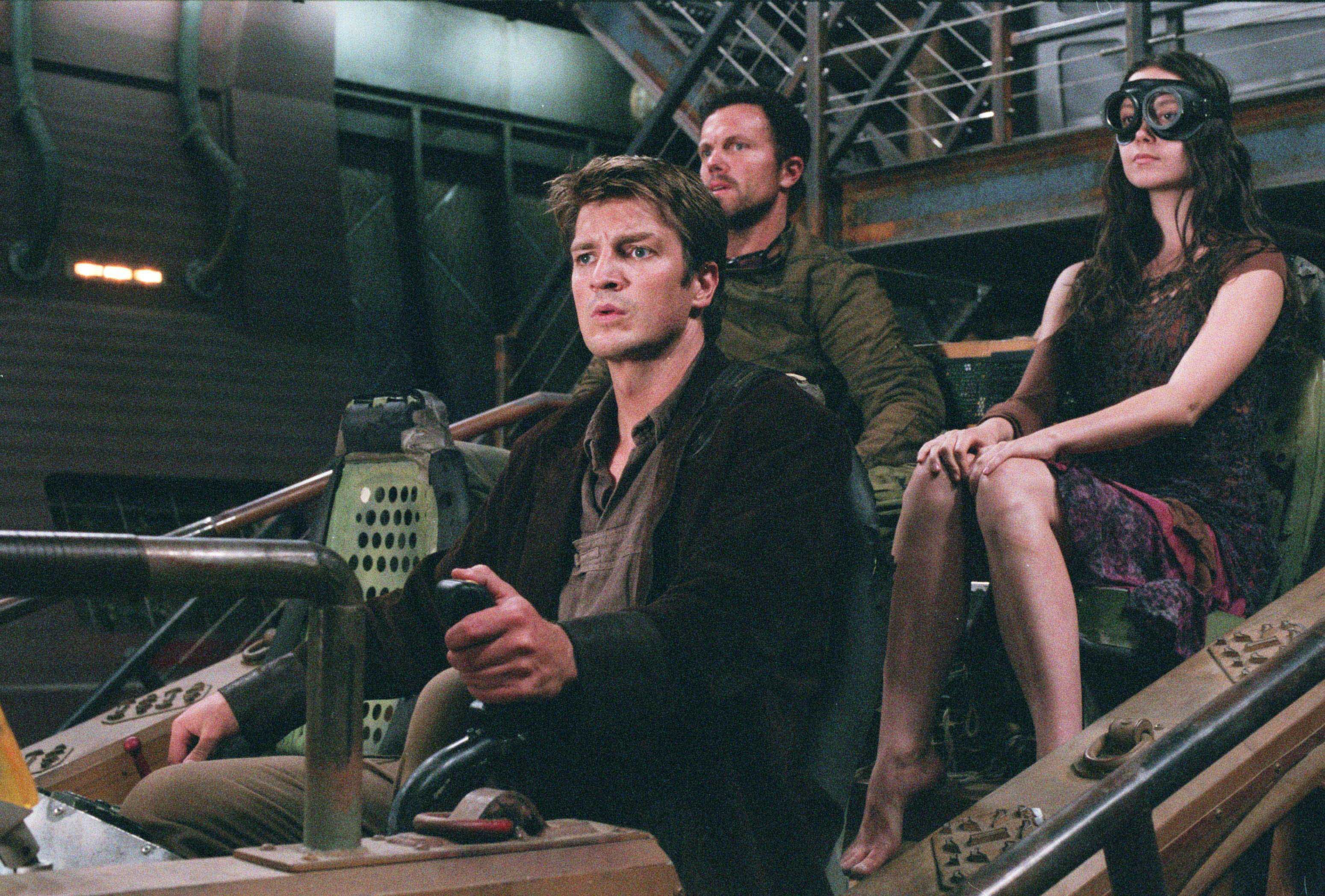 Nathan Fillion and crew in Serenity HD Wallpaper