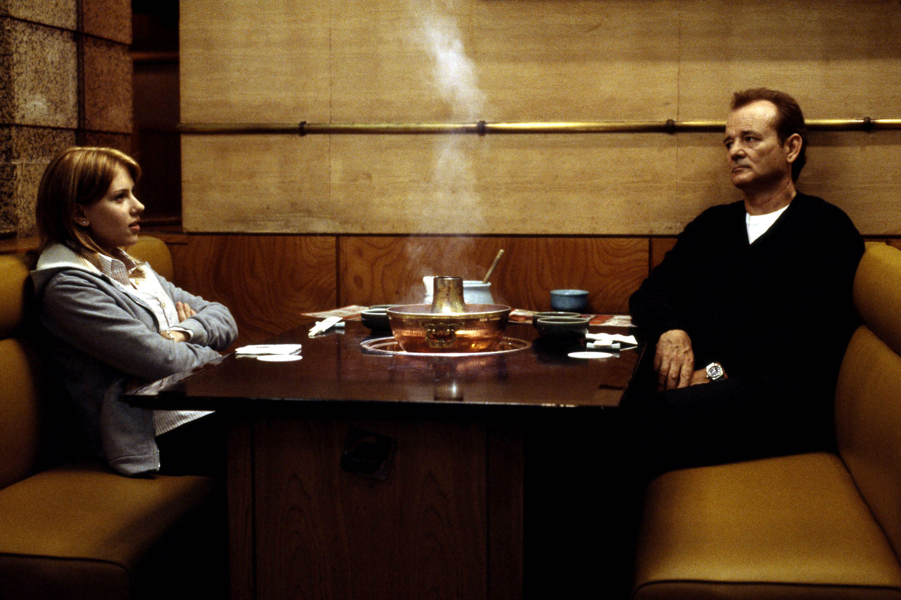 Bill Murray and Scarlett Johansson in Lost in Translation HD Wallpaper