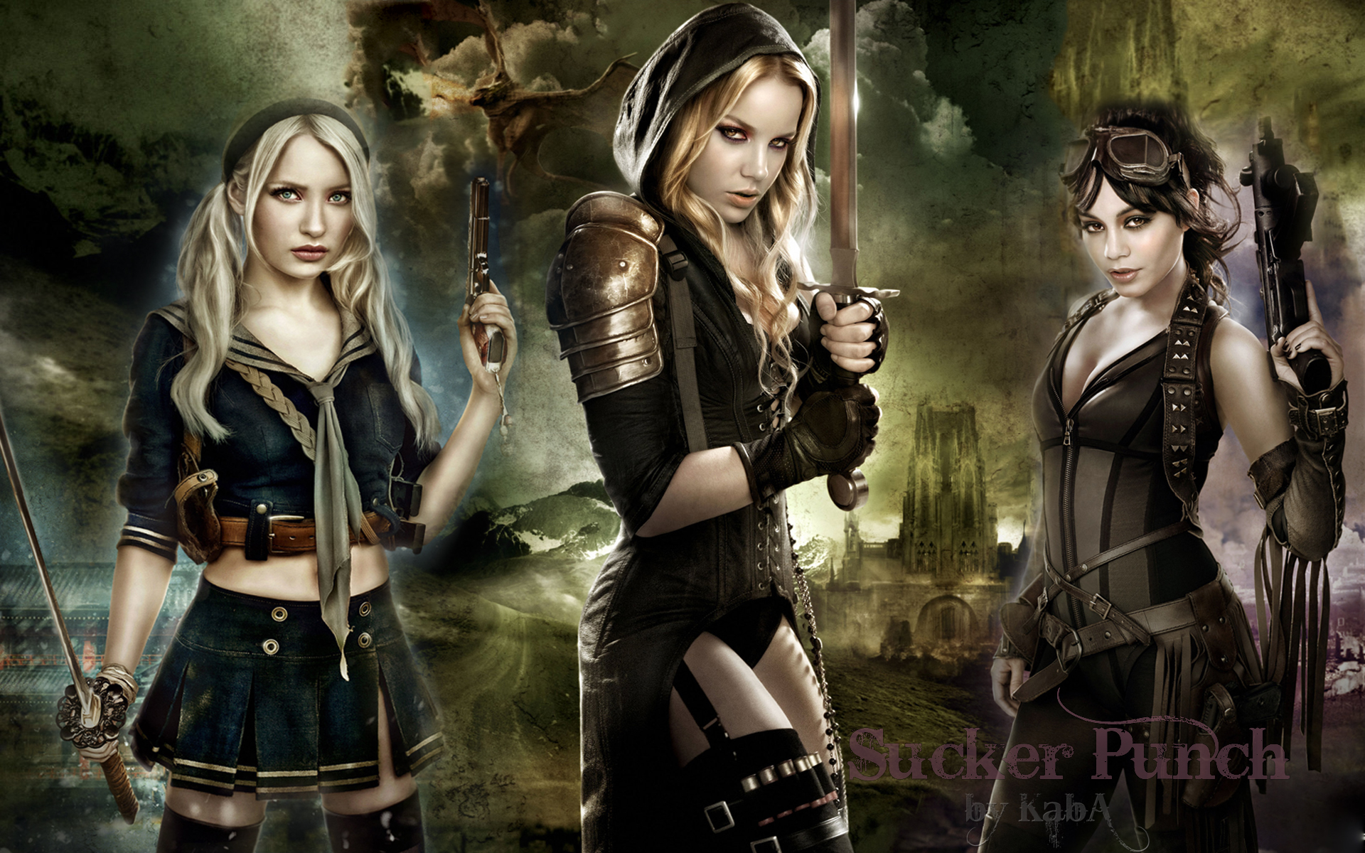 Three women from Sucker Punch HD Wallpaper
