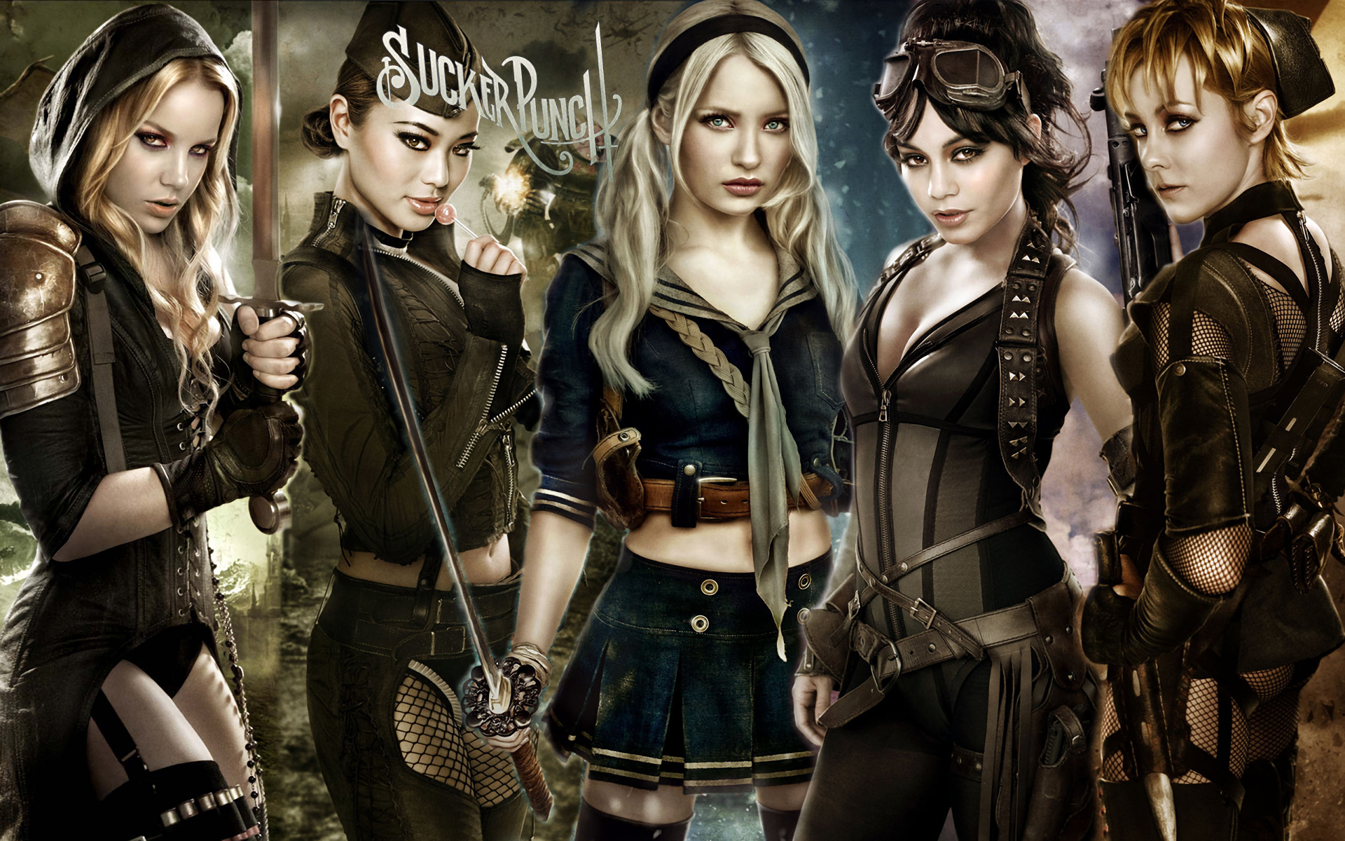 Sucker Punch movie poster with five women HD Wallpaper
