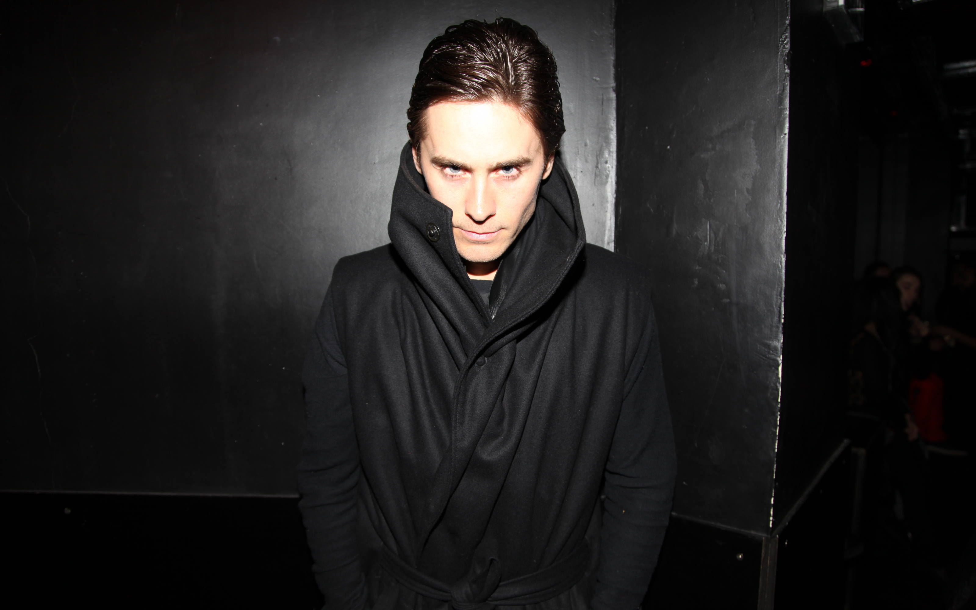 Jared Leto in black coat HD Wallpaper