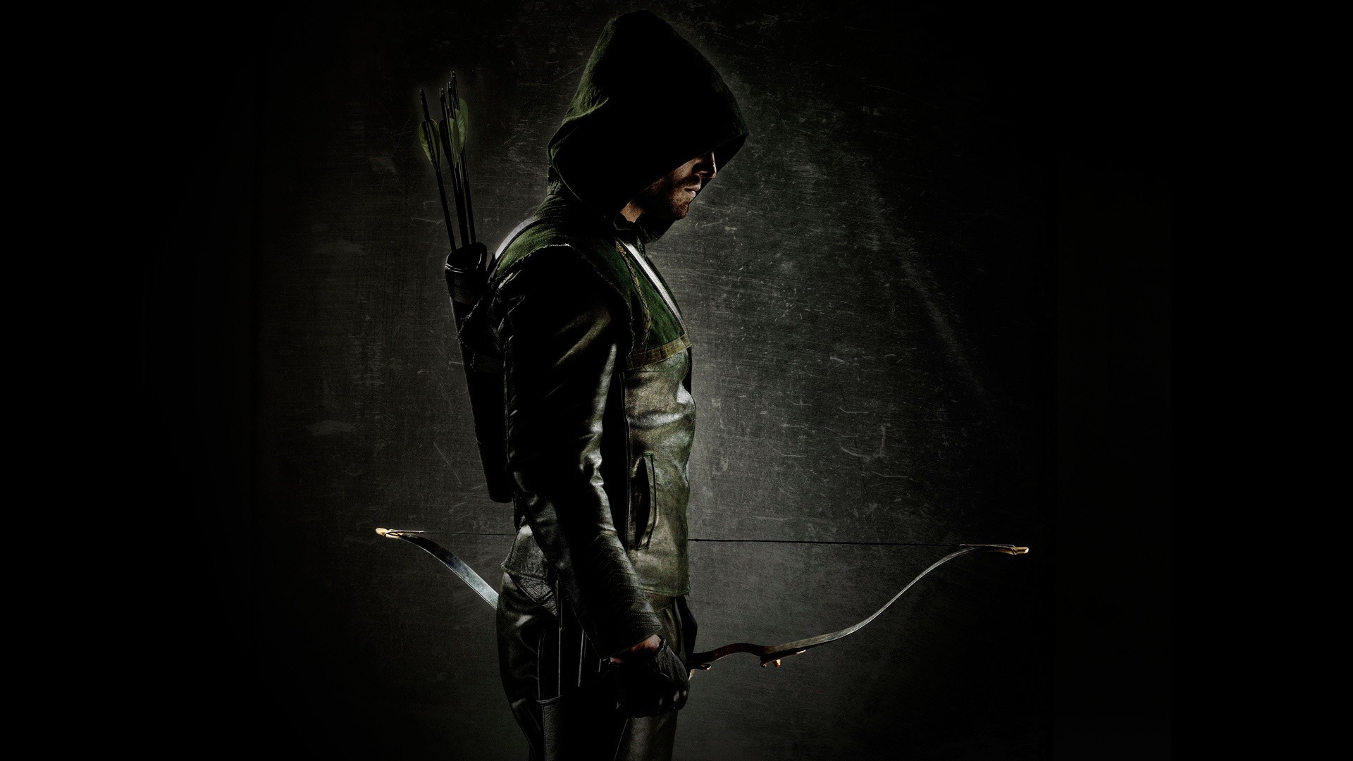 Stephen Amell as Green Arrow with Bow HD Wallpaper
