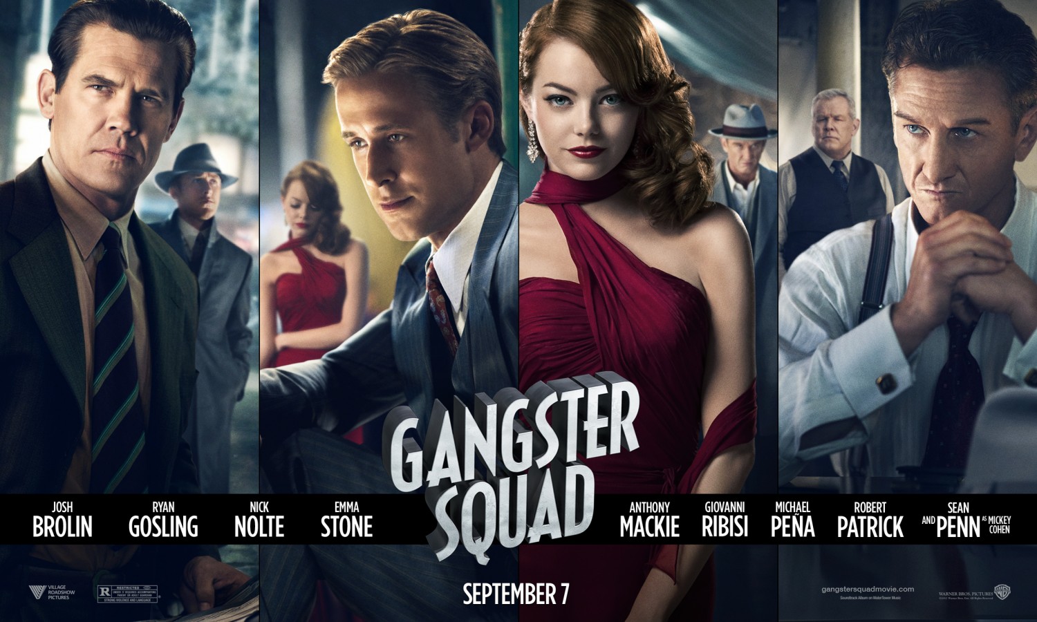 Gangster Squad movie poster with cast HD Wallpaper