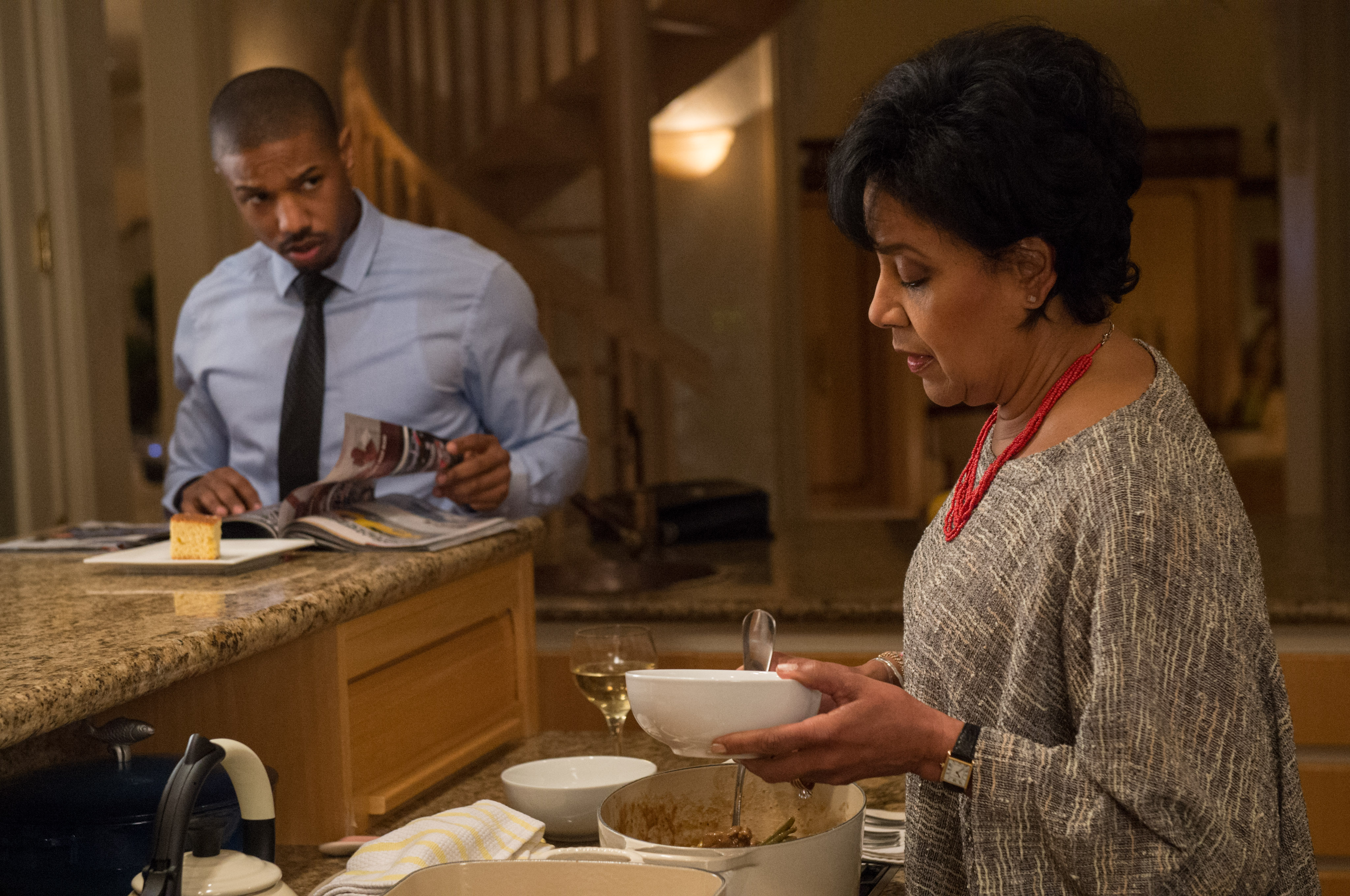 Michael B. Jordan in a kitchen HD Wallpaper