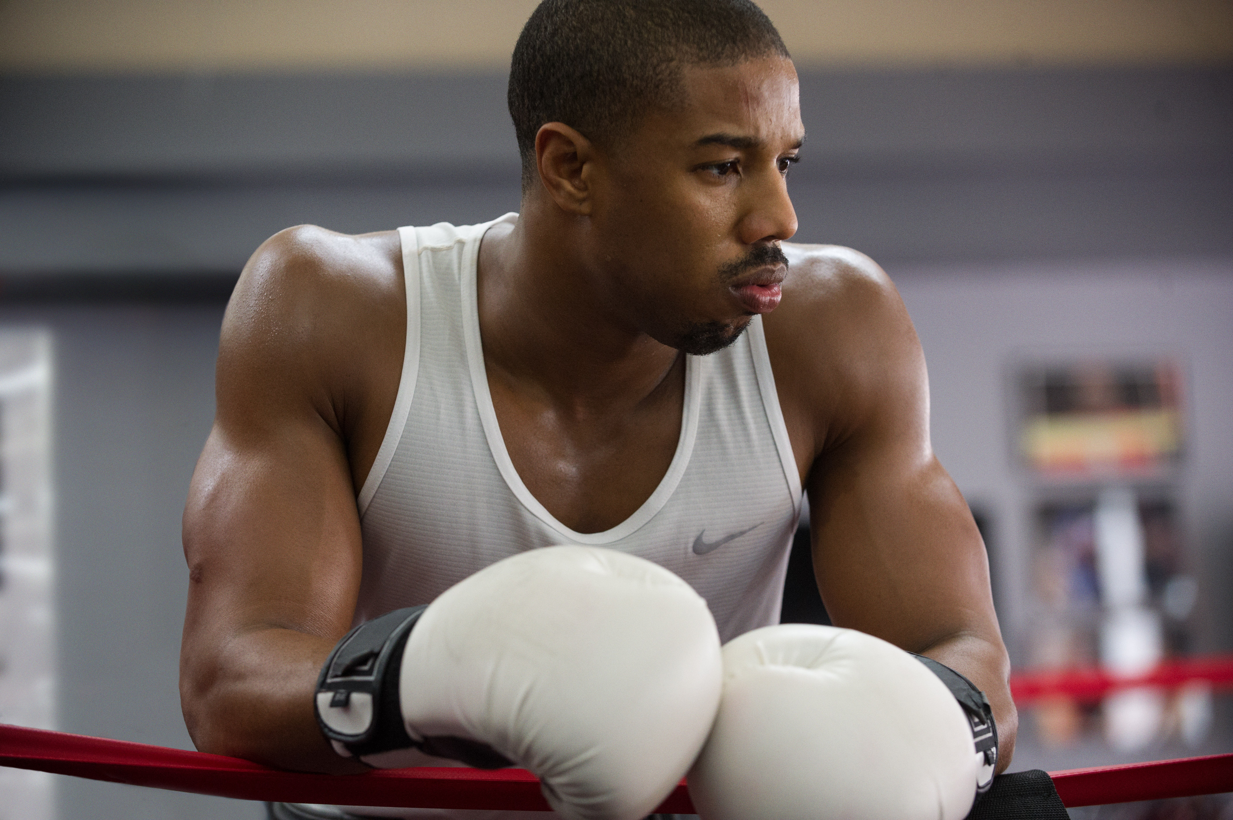 Michael B. Jordan in boxing ring HD Wallpaper
