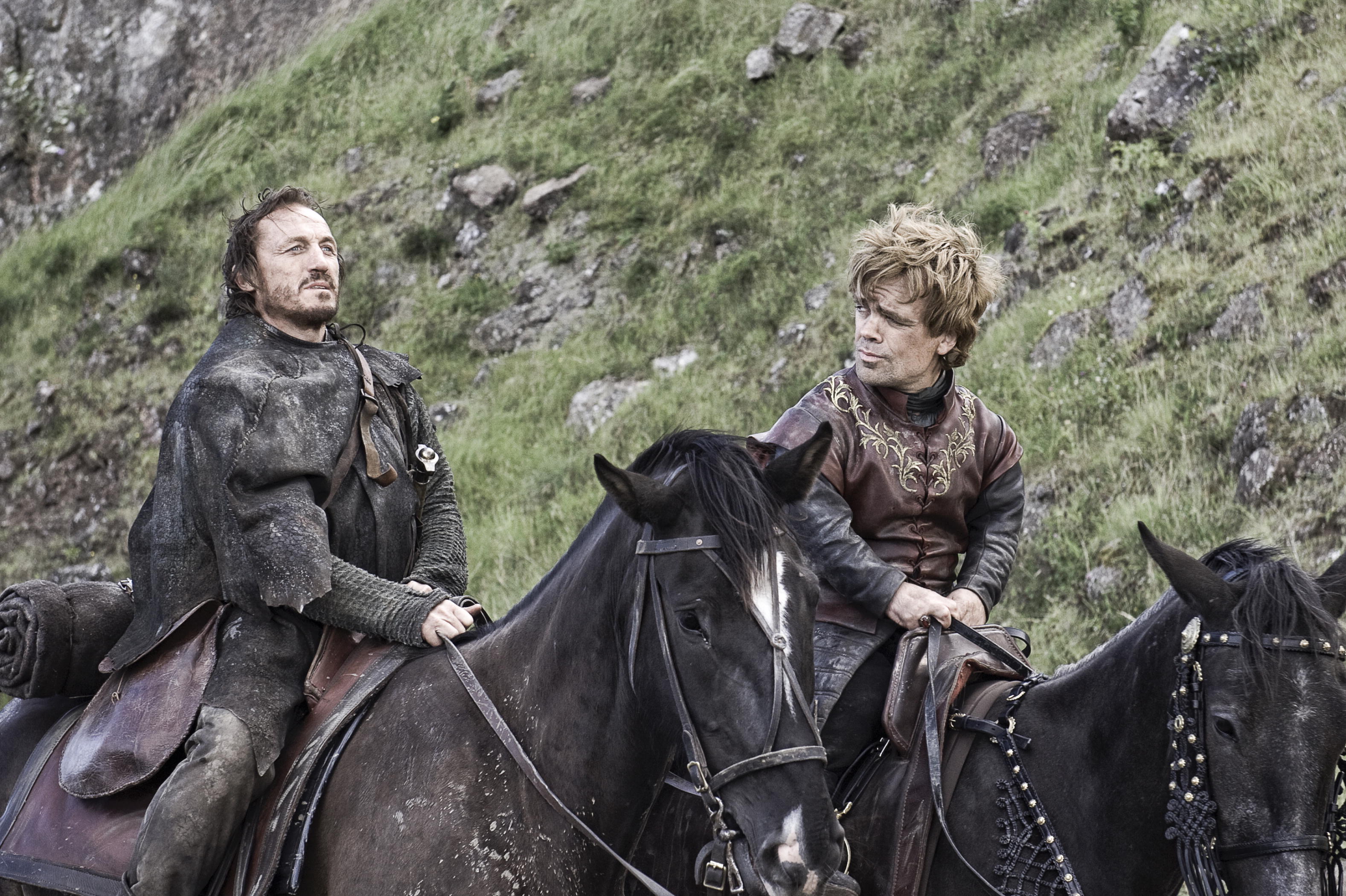 Bronn and Tyrion from Game of Thrones on horseback HD Wallpaper