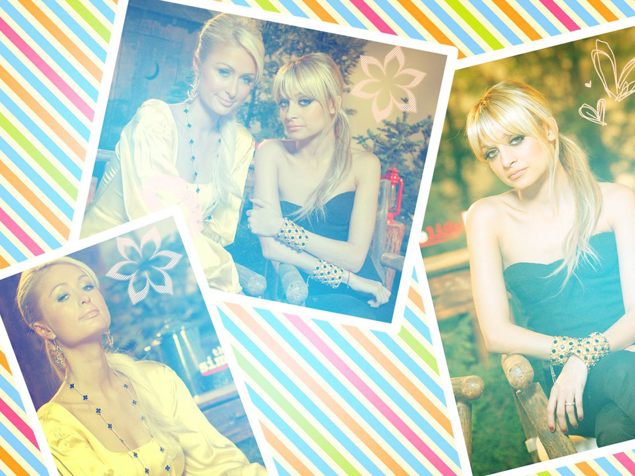 Paris Hilton and Nicole Richie HD Wallpaper