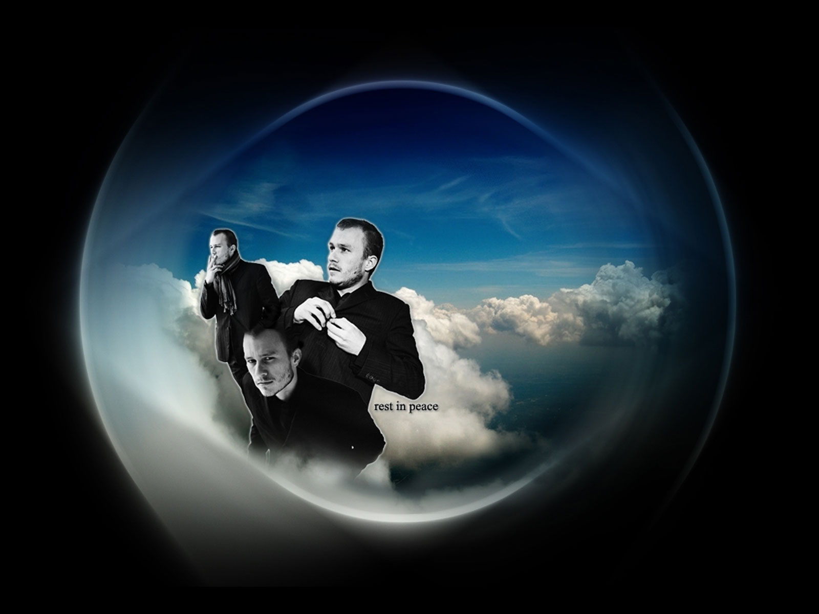 Heath Ledger in the clouds HD Wallpaper