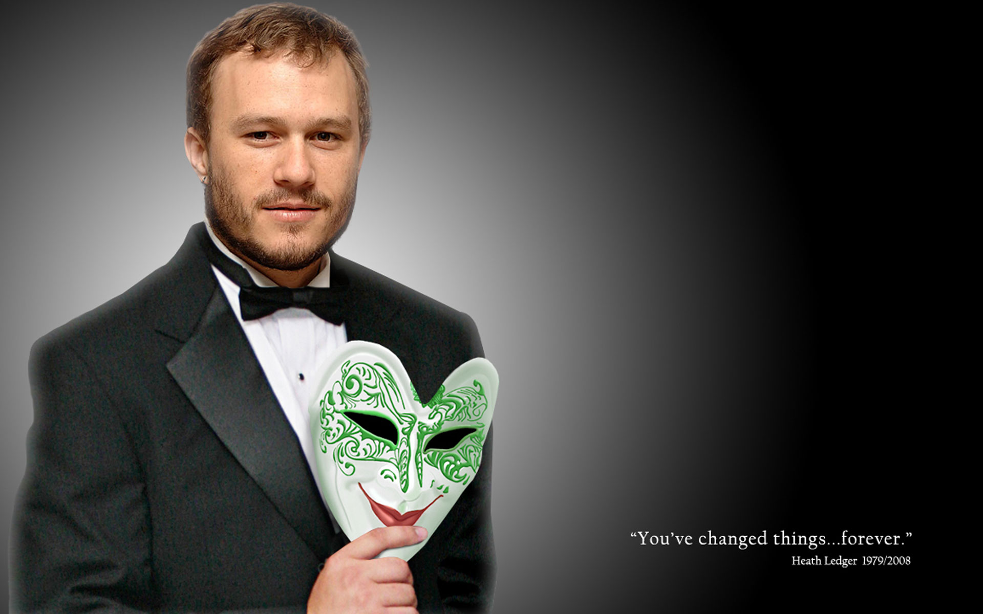 Heath Ledger holding a mask HD Wallpaper