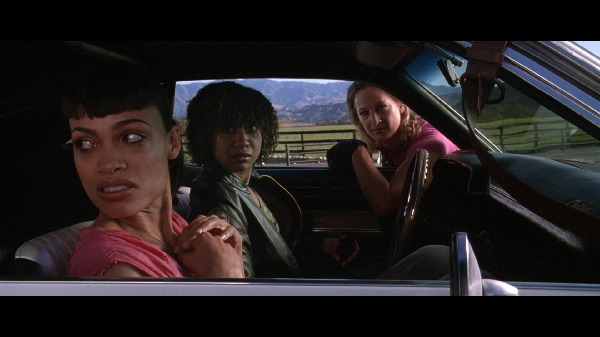 Rosario Dawson and two women in a car HD Wallpaper