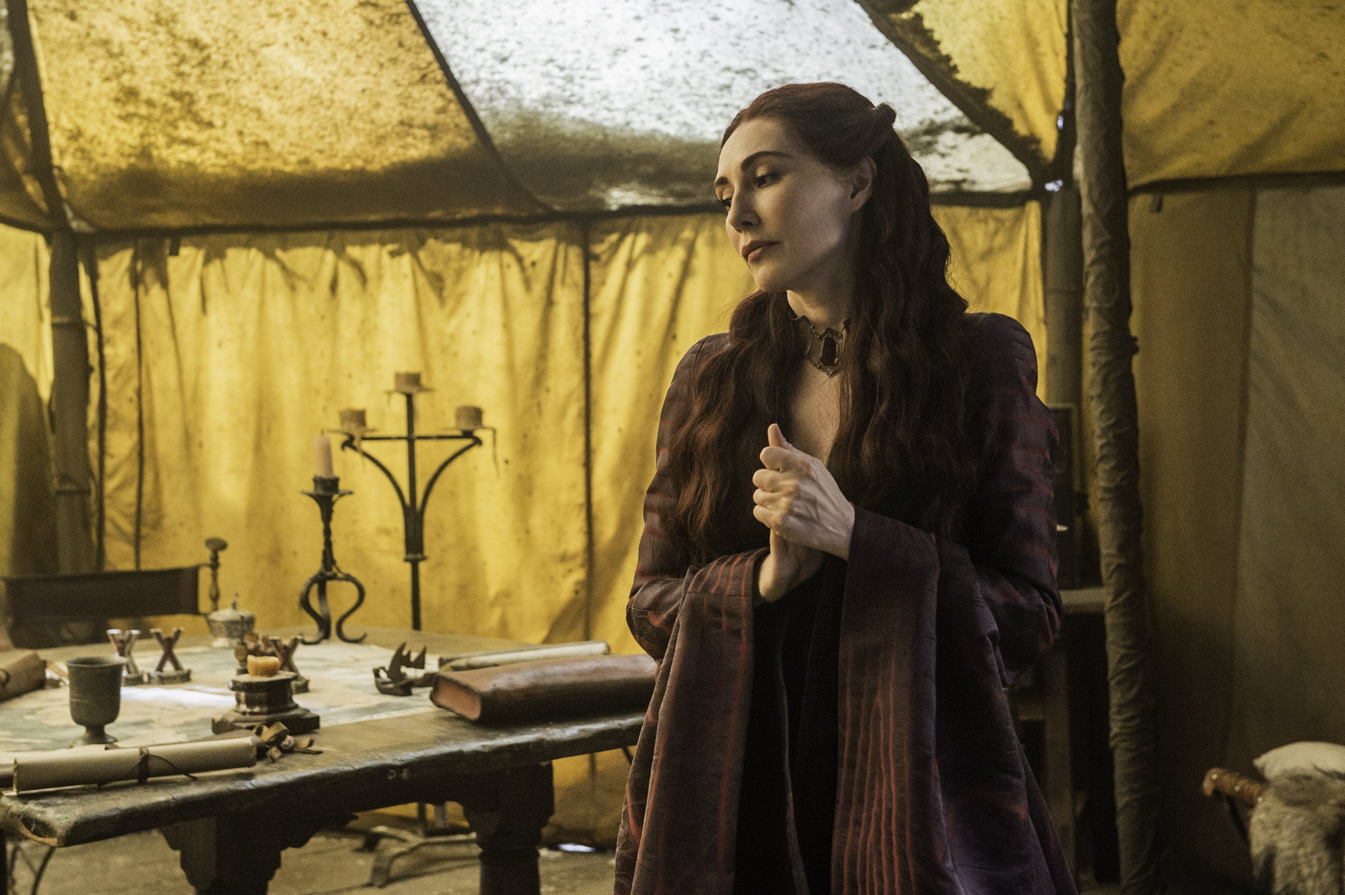 Carice van Houten in a tent HD Wallpaper