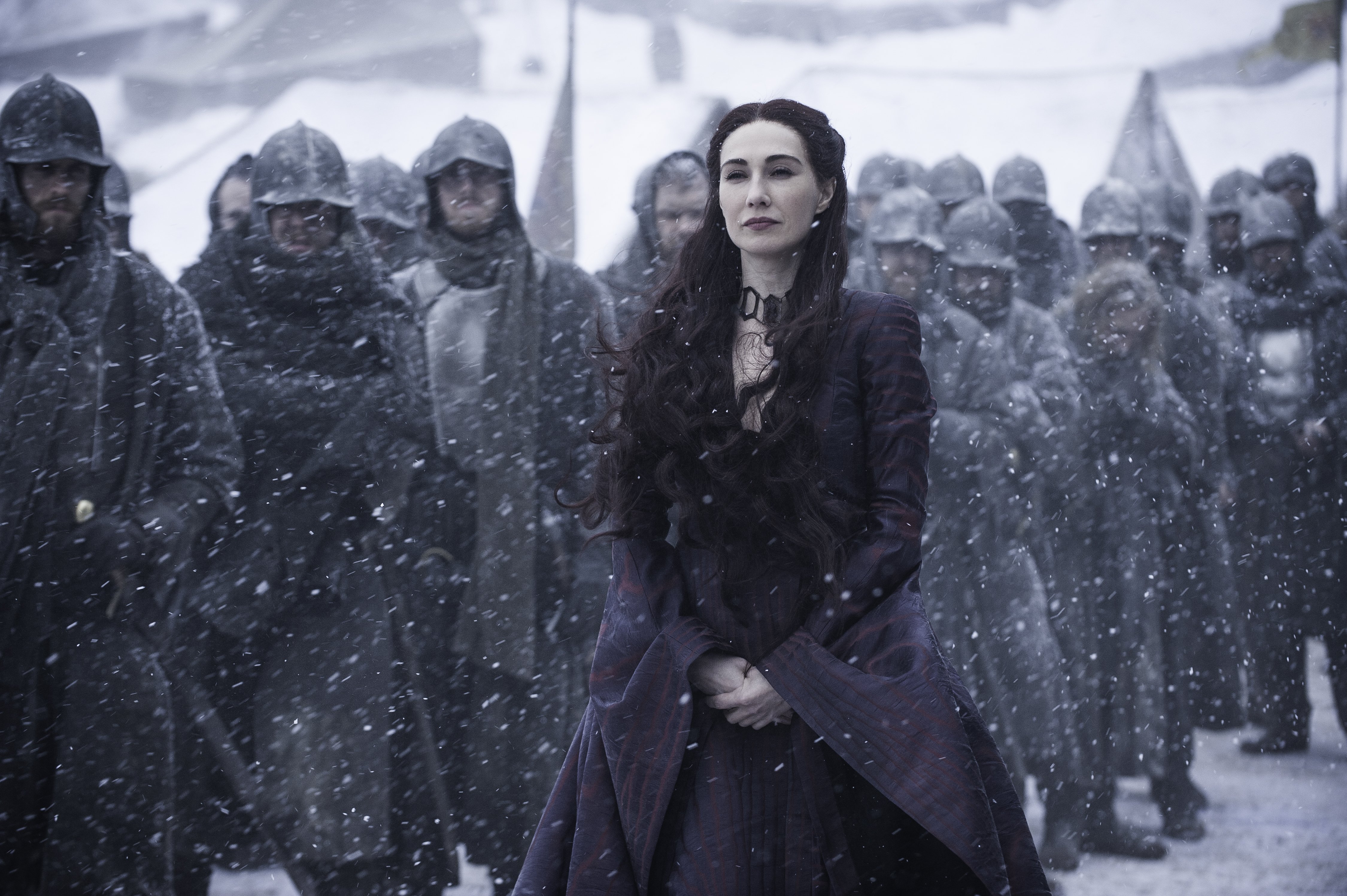 Melisandre from Game of Thrones in snow HD Wallpaper