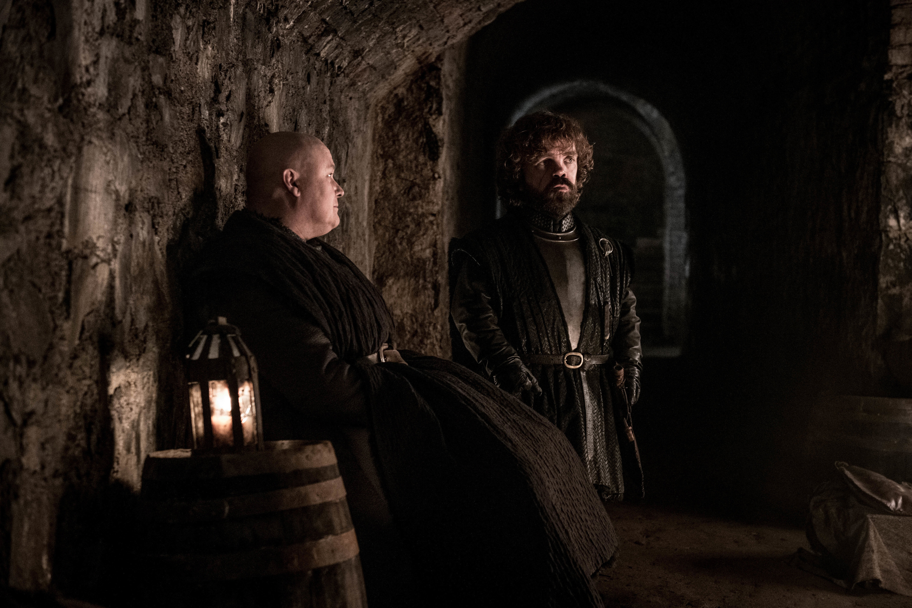 Varys and Tyrion Lannister in a dungeon HD Wallpaper
