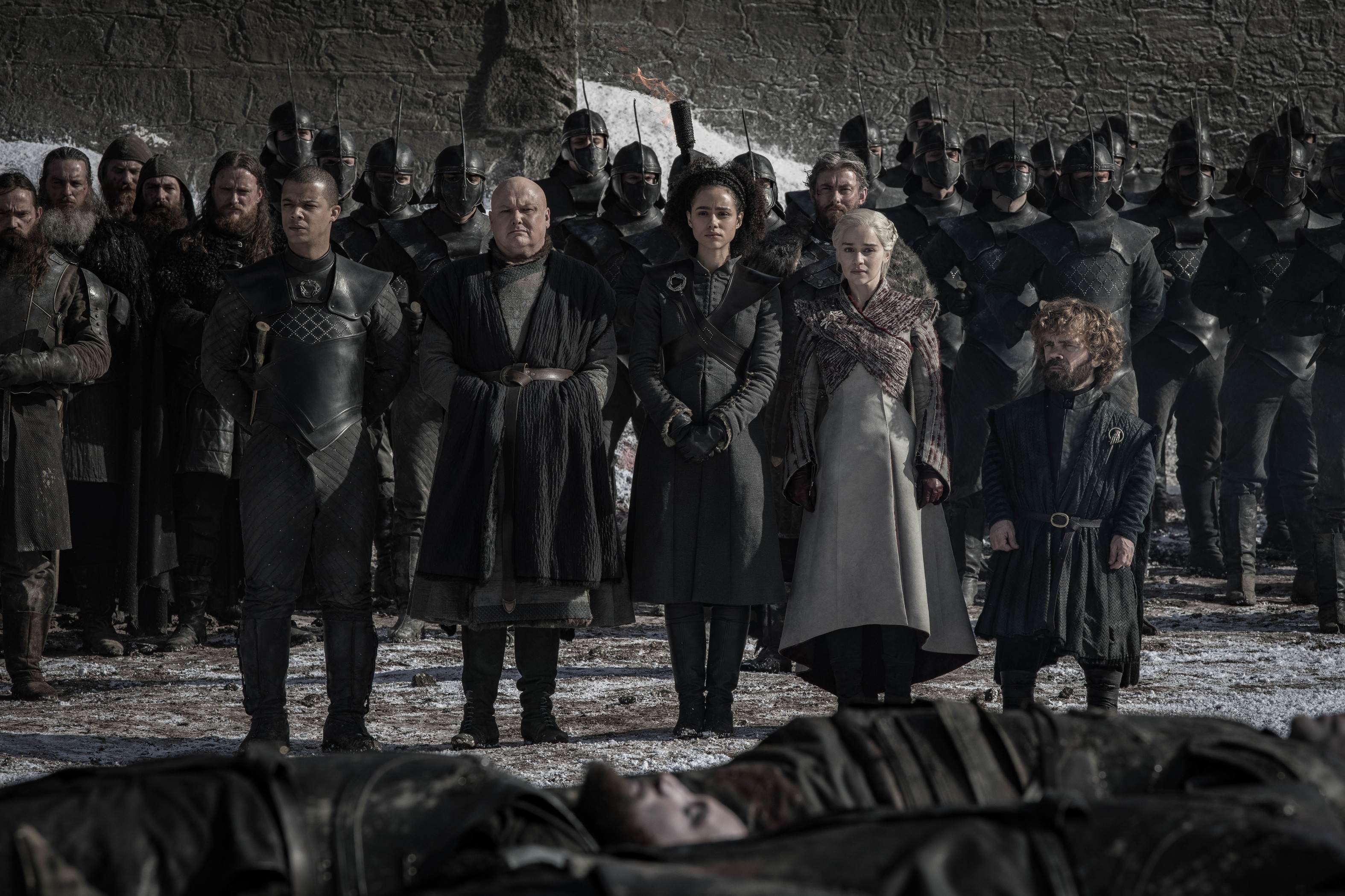 Characters from Game of Thrones with soldiers HD Wallpaper