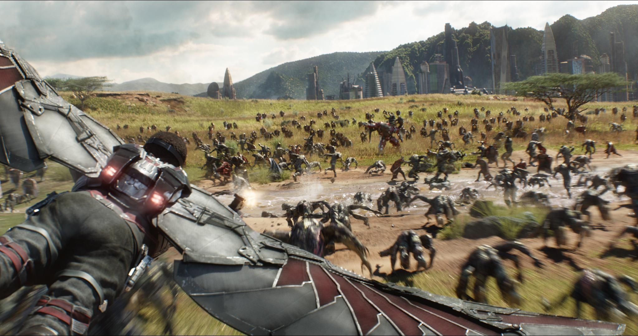 Falcon from Avengers in Wakanda battle HD Wallpaper