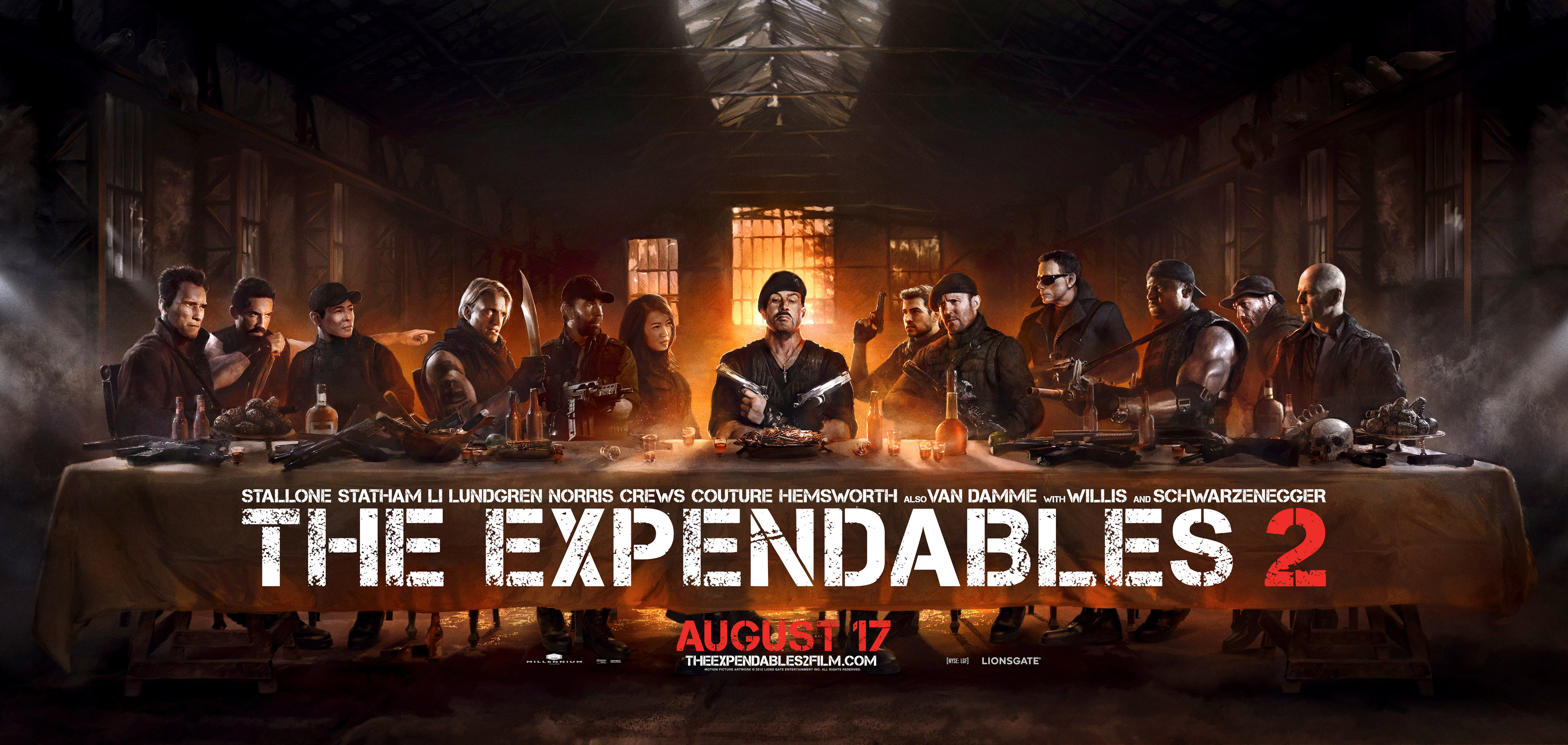 The Expendables 2 movie poster with cast HD Wallpaper