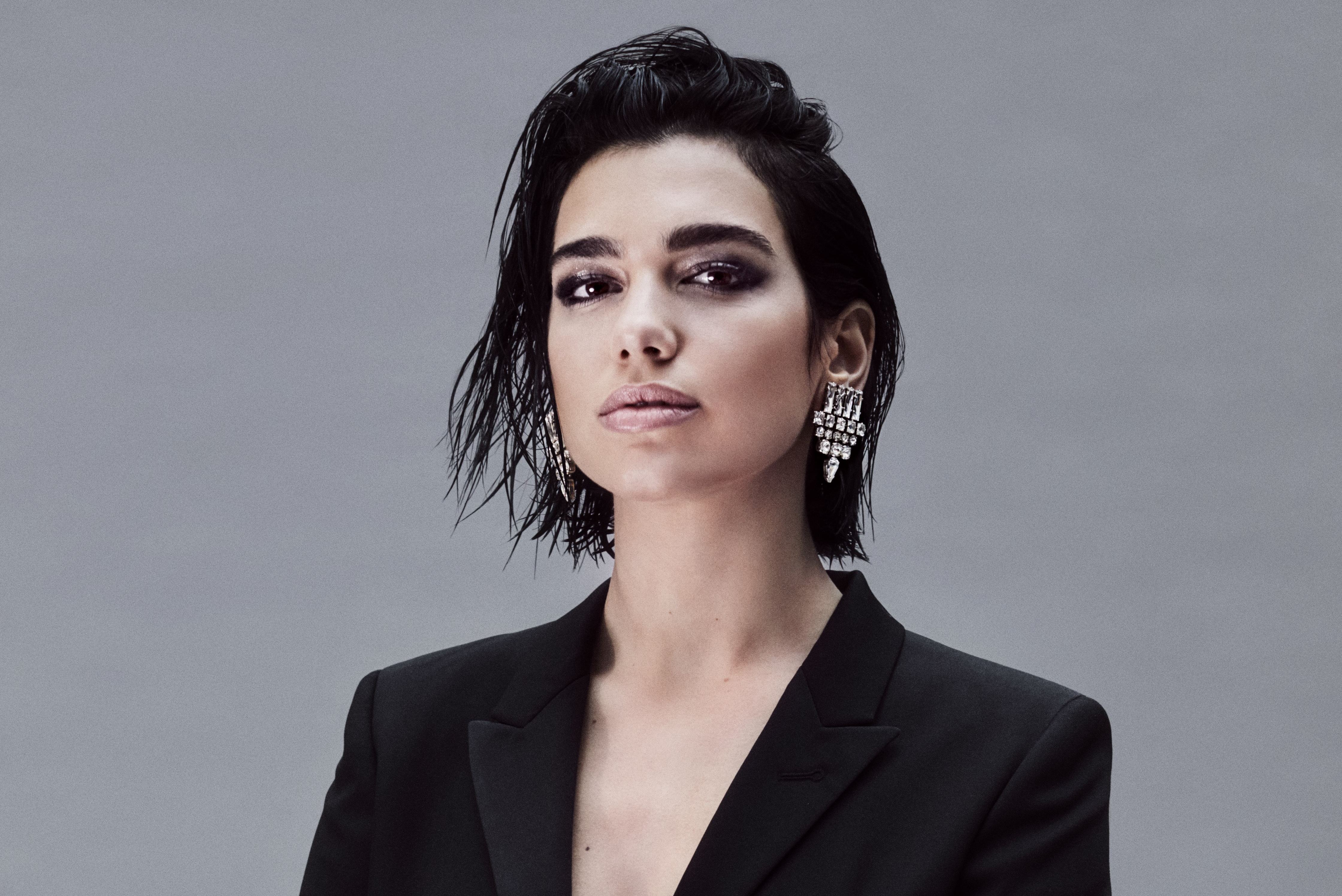 Dua Lipa in Black Blazer HD Wallpaper