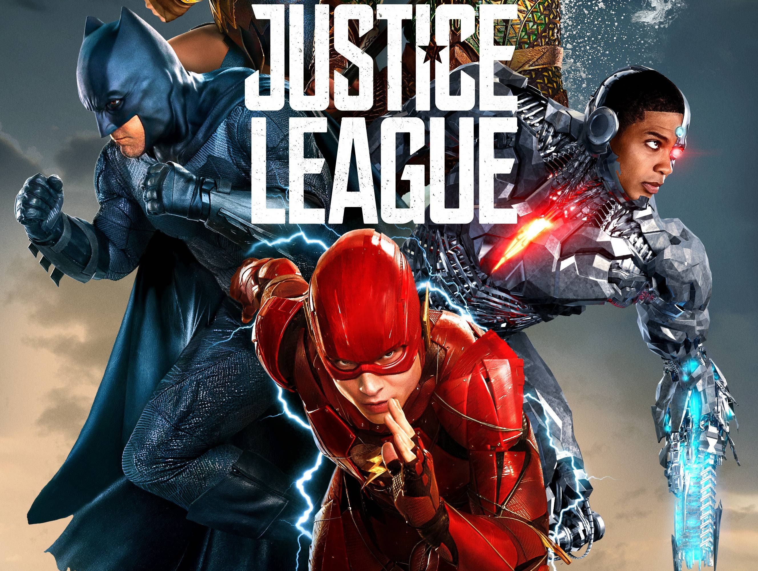 Justice League Batman, Flash, and Cyborg HD Wallpaper