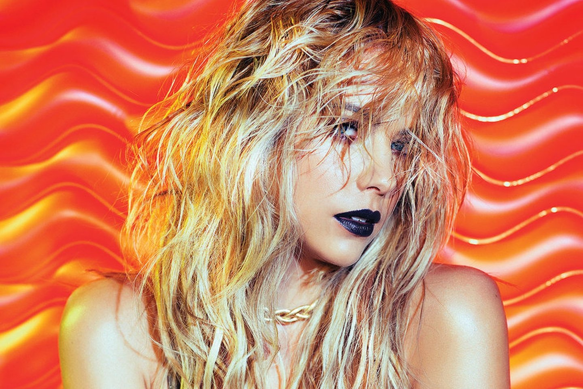 Ashley Benson with dark lipstick HD Wallpaper