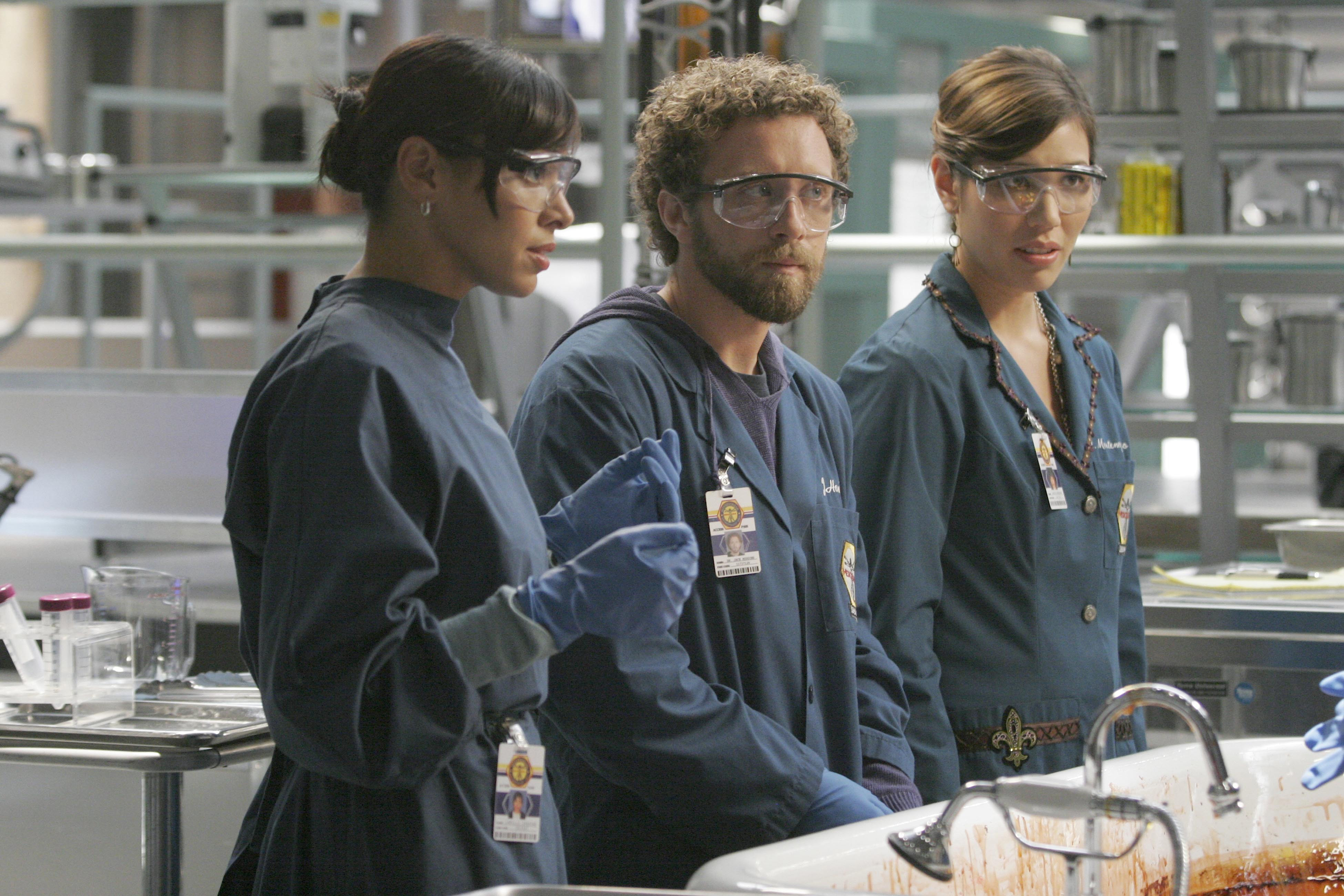 Tamara Taylor and colleagues in a lab HD Wallpaper