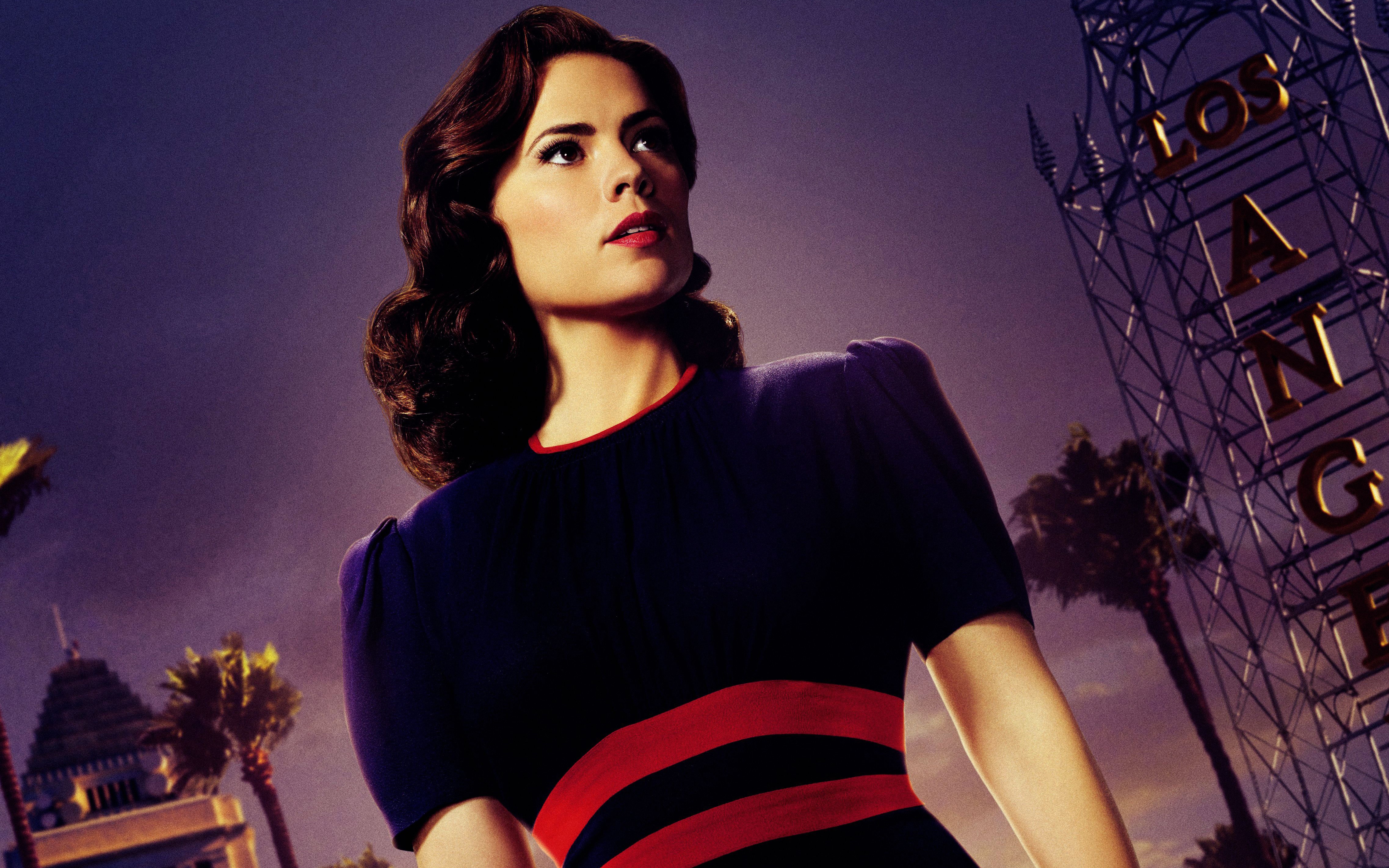 Hayley Atwell in a vintage dress HD Wallpaper