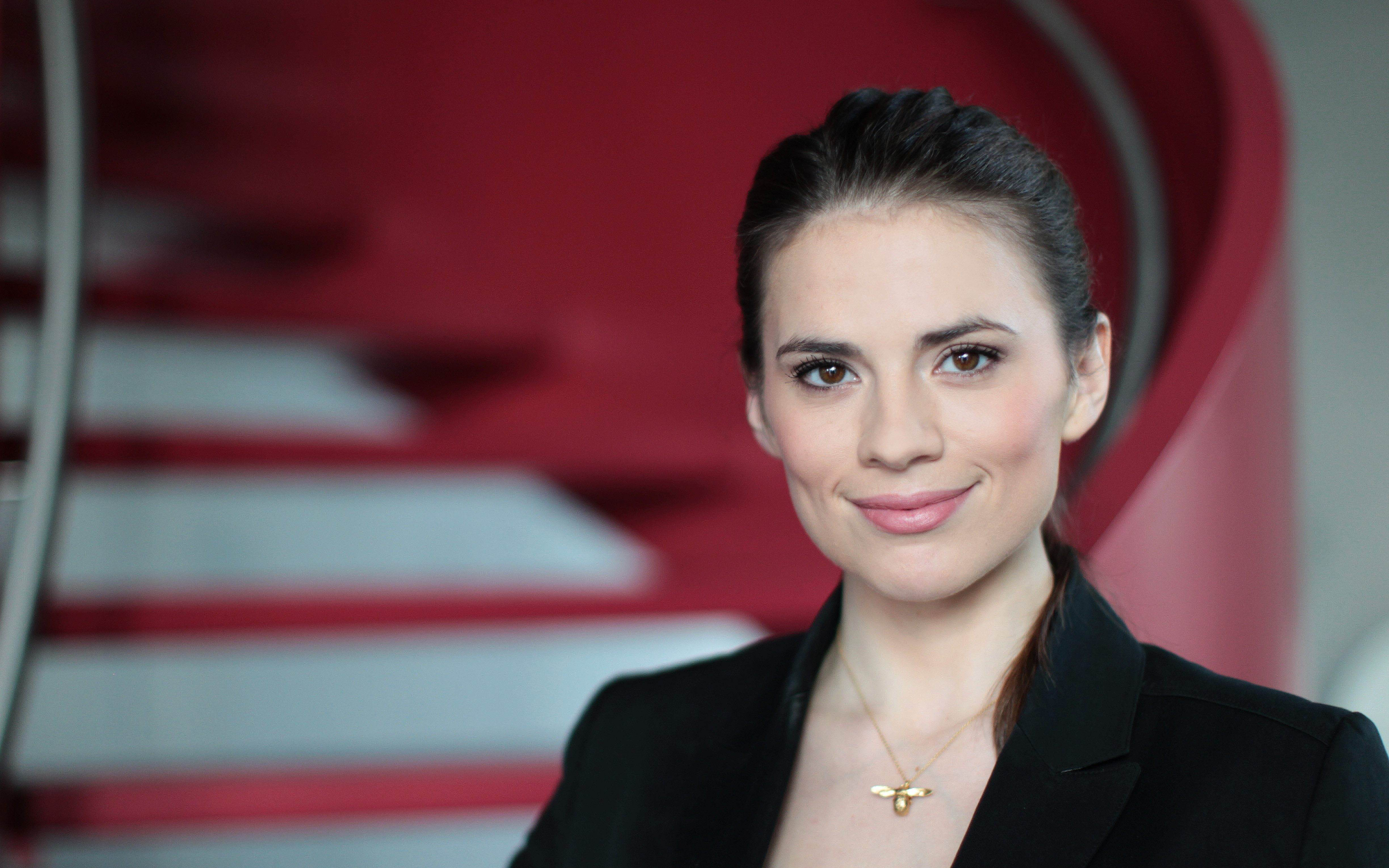 Hayley Atwell in a Black Blazer HD Wallpaper