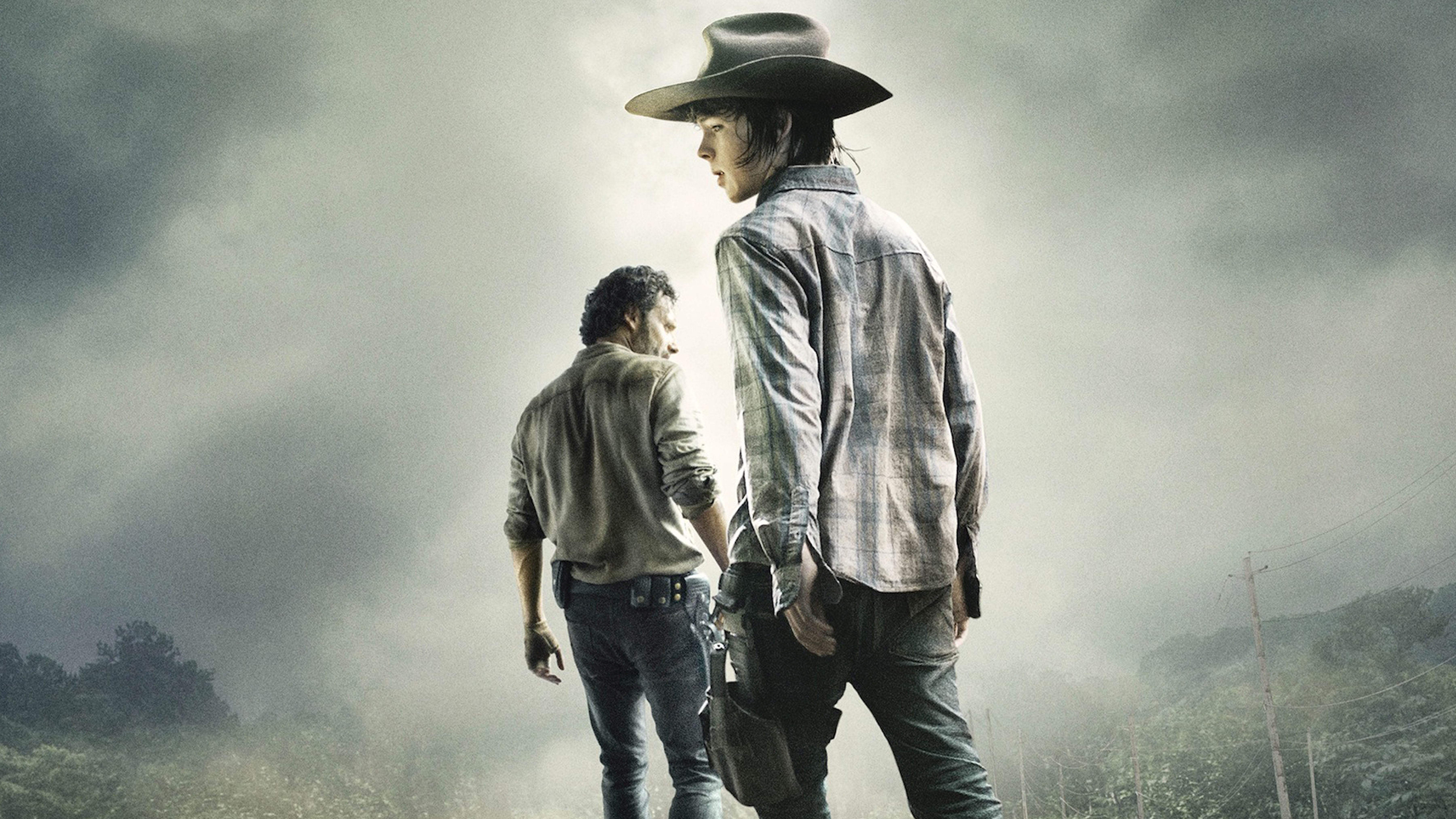 Carl Grimes and Rick Grimes from The Walking Dead HD Wallpaper