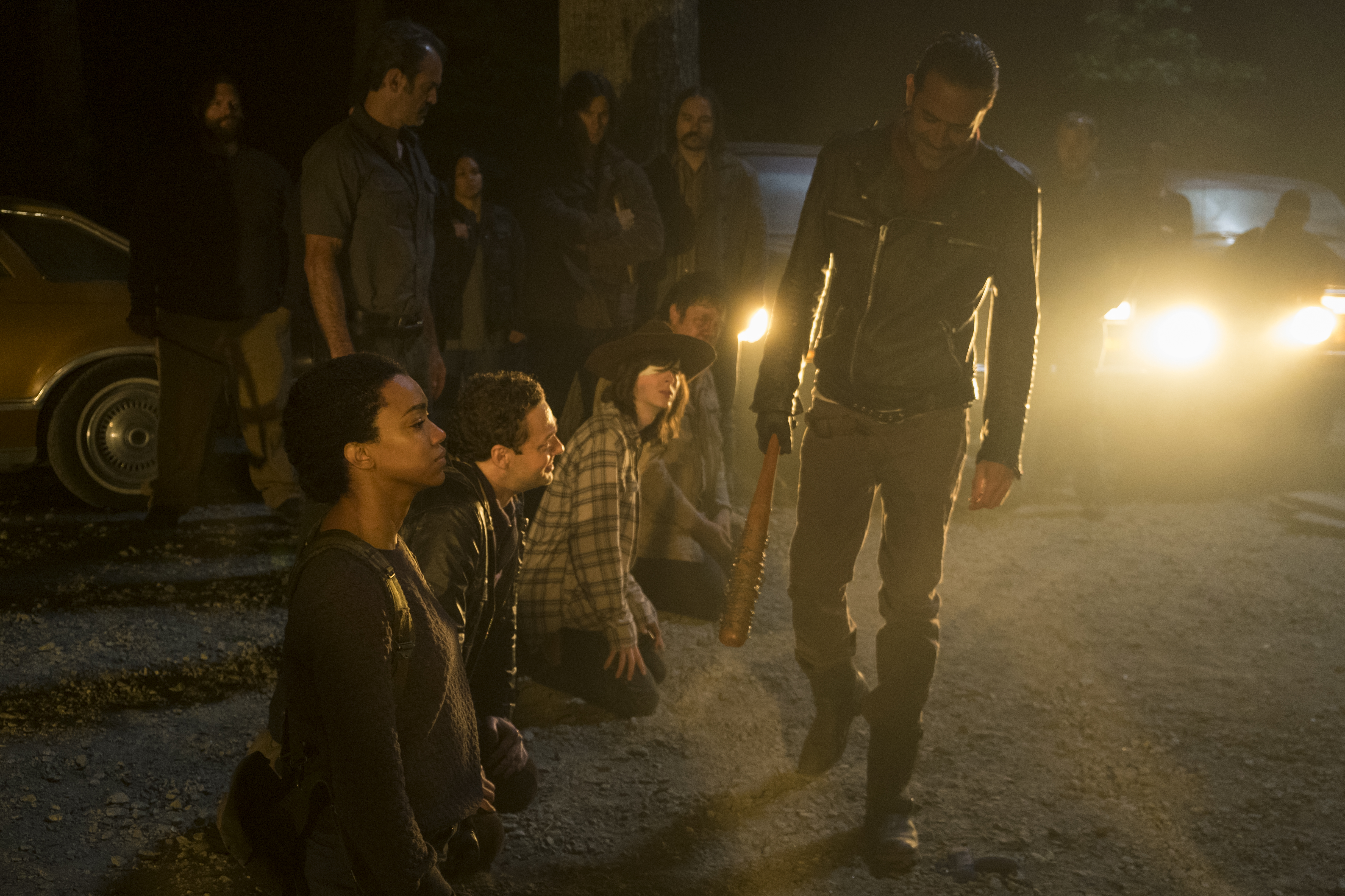 Negan from The Walking Dead with Lucille HD Wallpaper