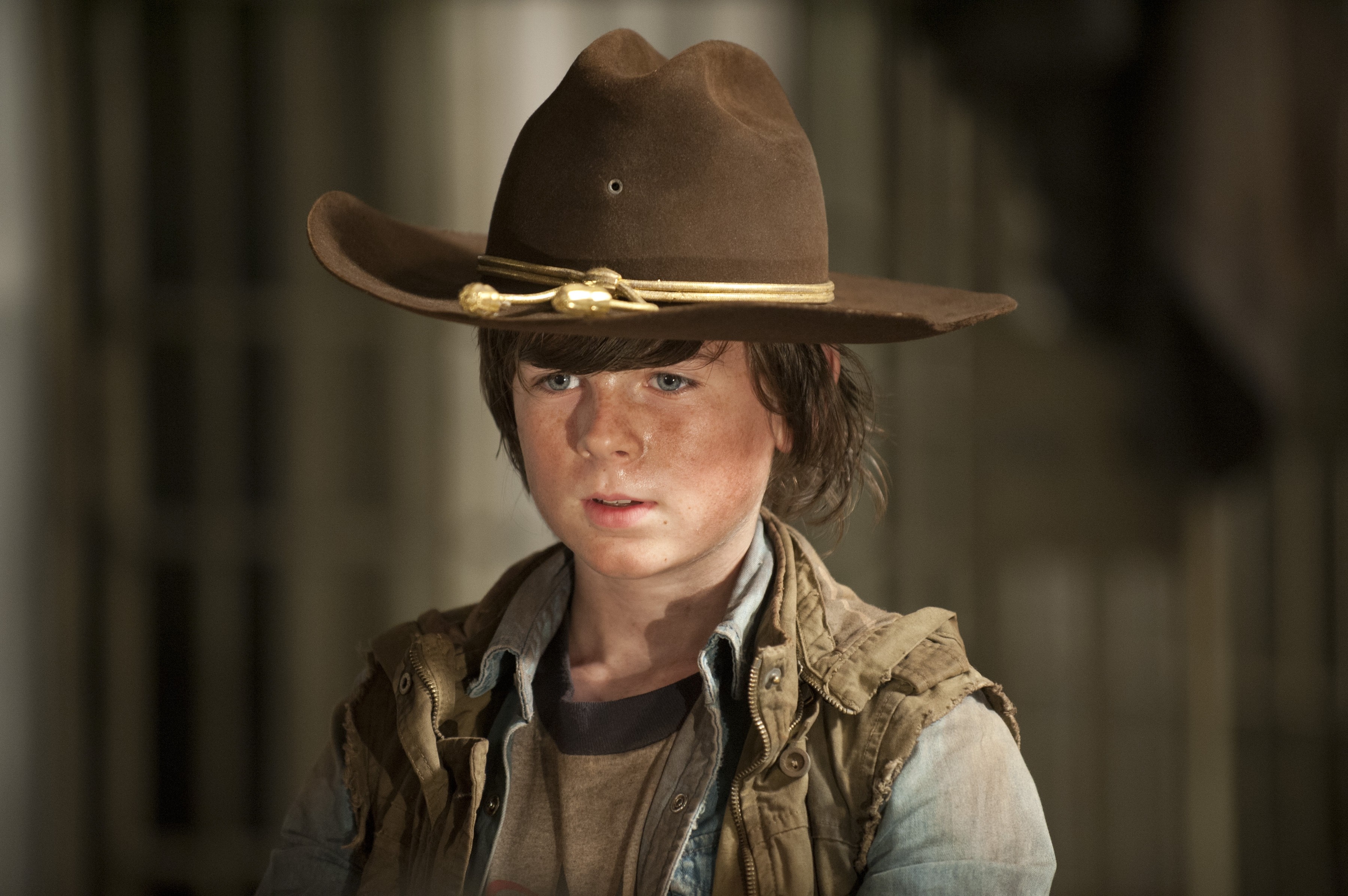 Chandler Riggs as Carl Grimes from The Walking Dead HD Wallpaper