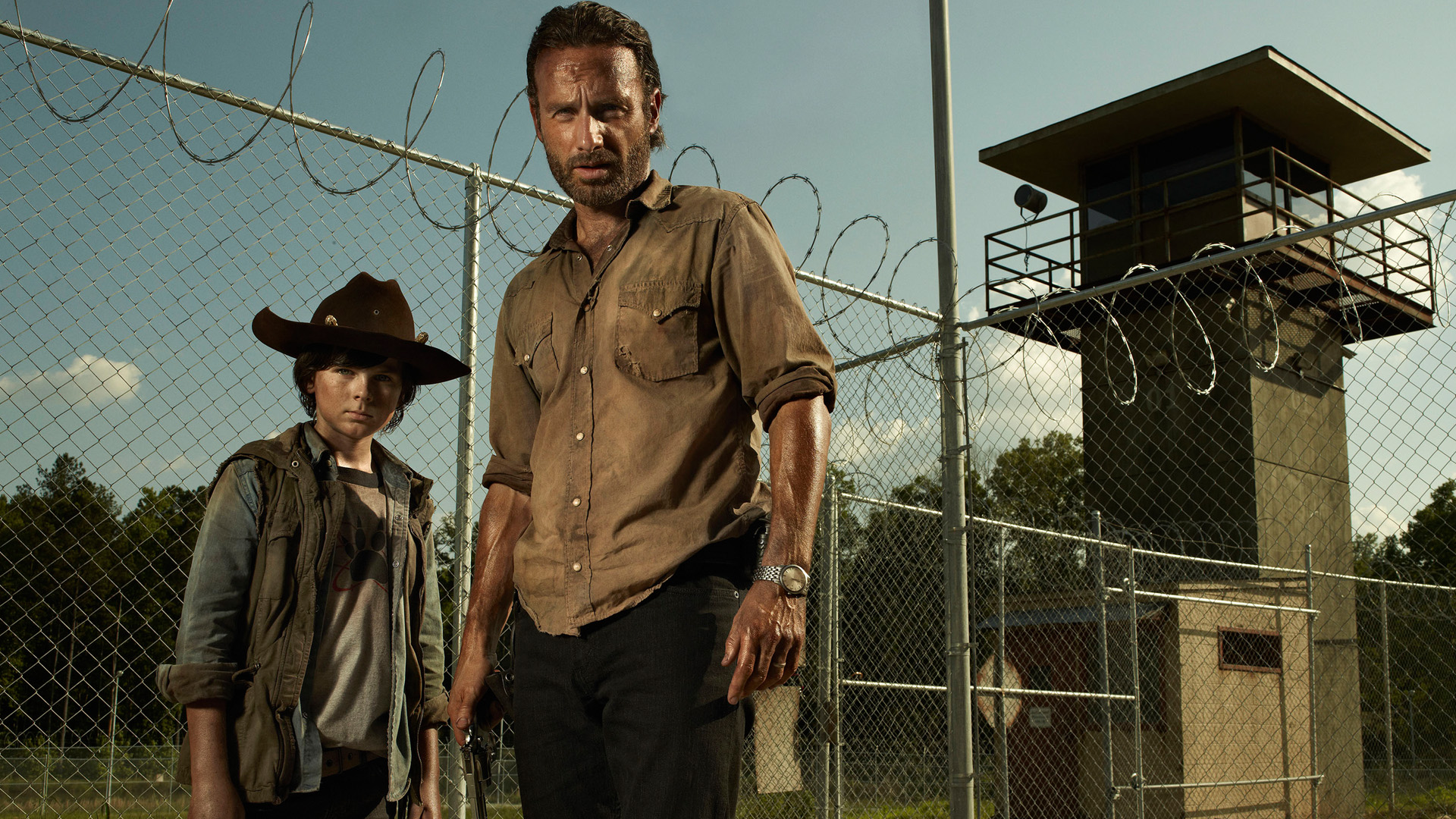 Rick and Carl Grimes from The Walking Dead HD Wallpaper