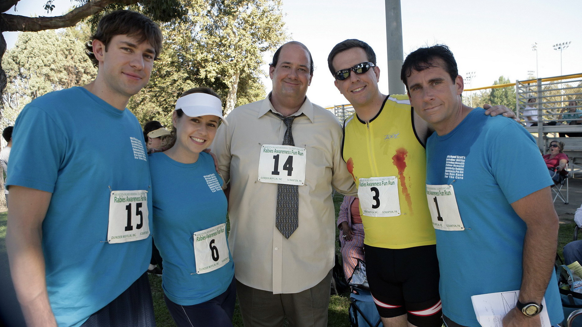 The Office cast at Rabies Awareness Fun Run HD Wallpaper