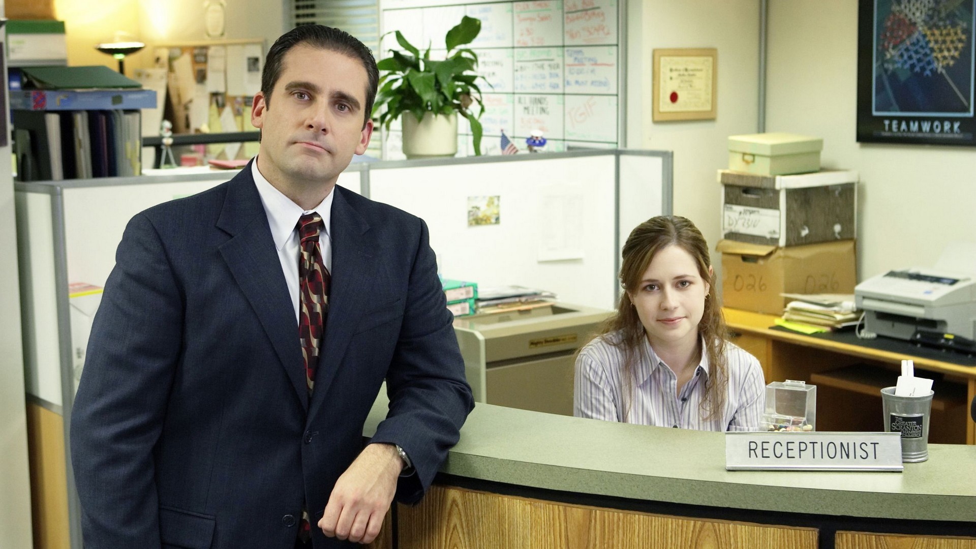 Michael Scott and Pam Beesly from The Office HD Wallpaper